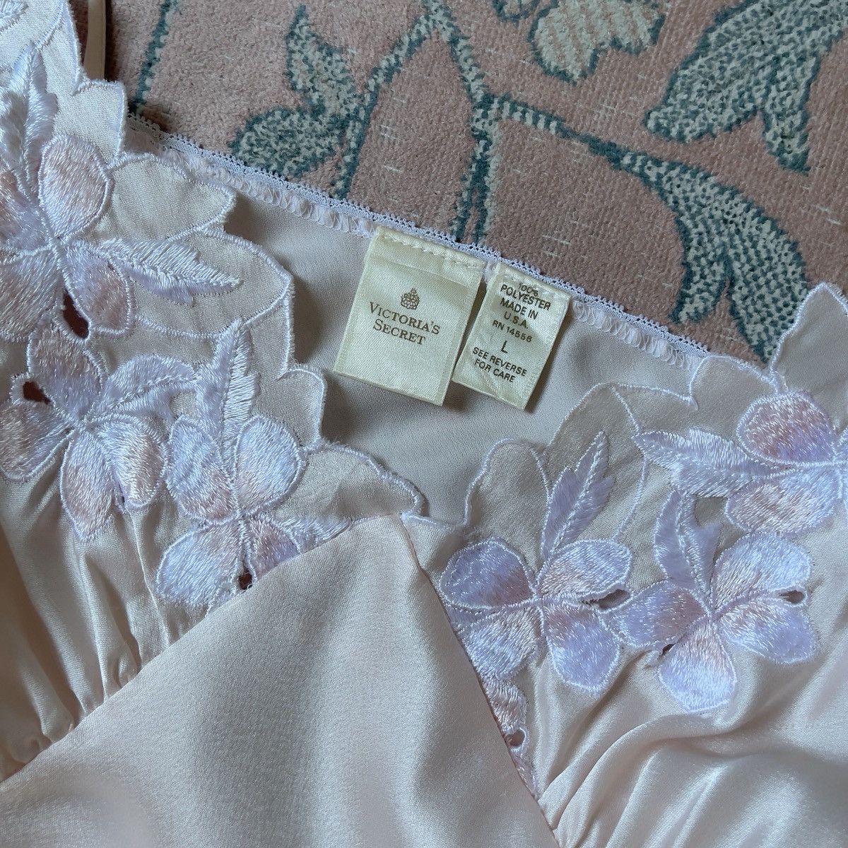 Victoria's Secret Victoria’s Secret 1980s Blush Pink Satin Slip Gown (L) Size L / US 10 / IT 46 - 19 Thumbnail