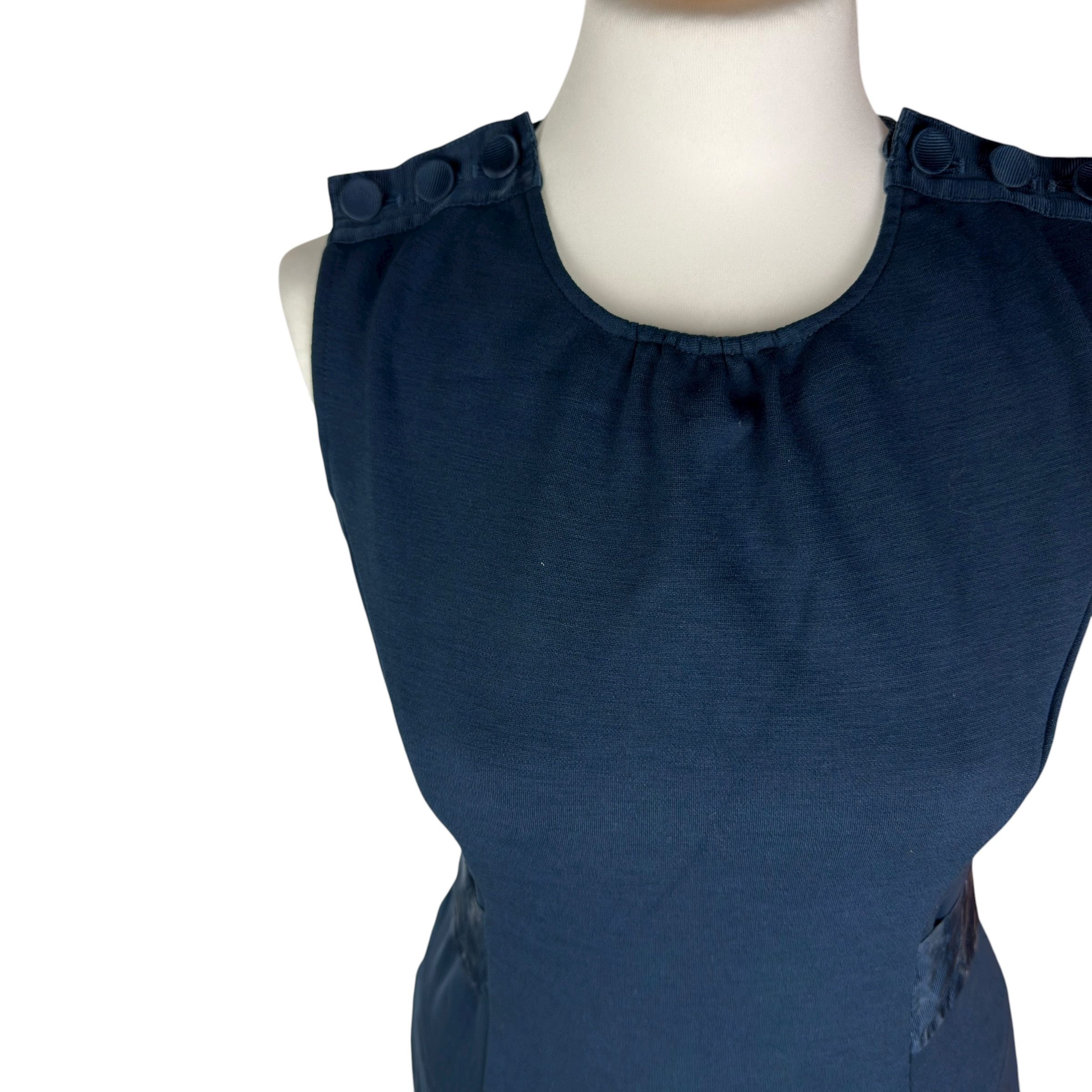 Diane von Furstenberg Diane Von Furstenberg Womens Navy Blue Stretch Sheath Dress Size M / US 6-8 / IT 42-44 - 3 Thumbnail