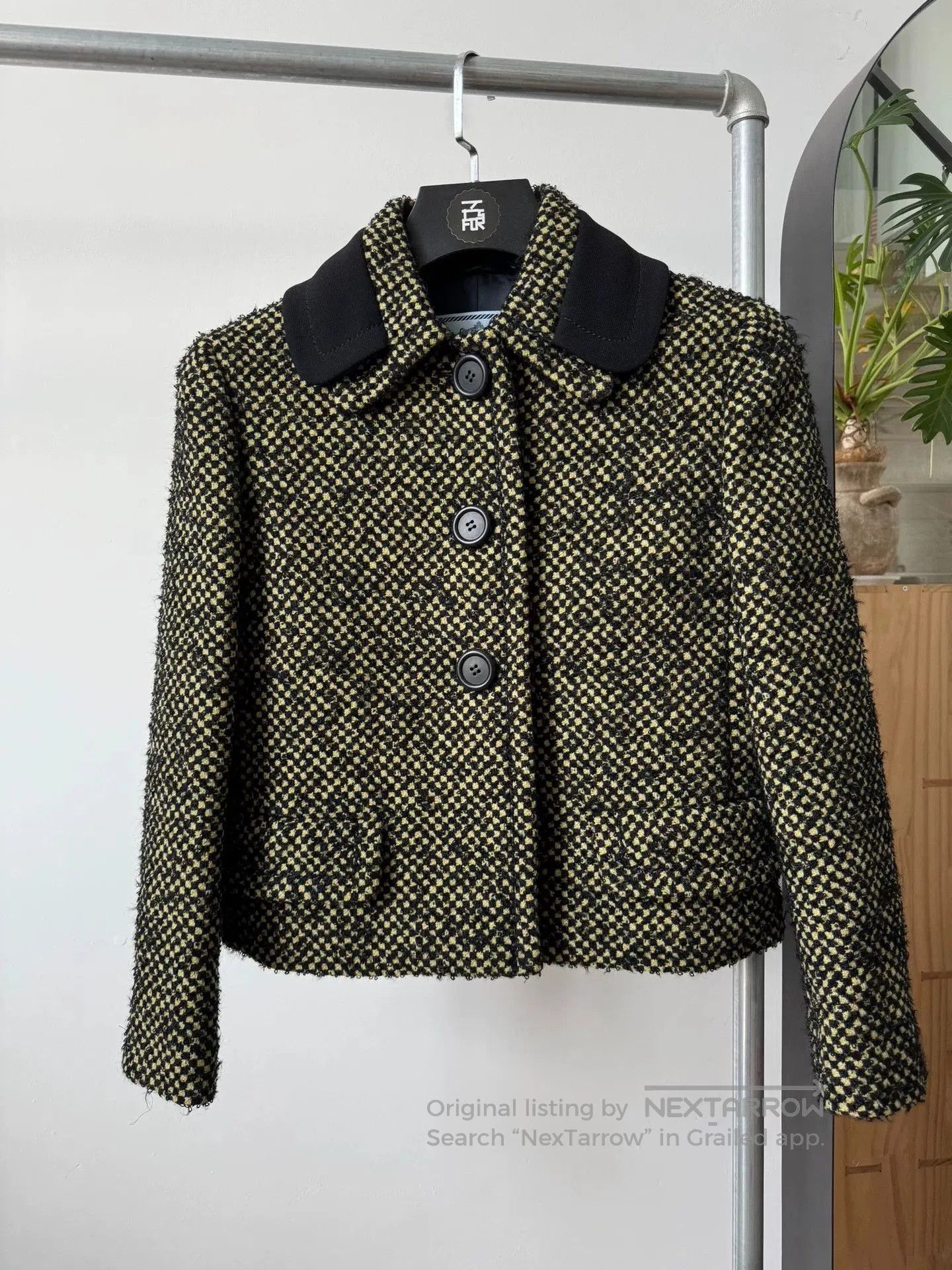 Prada Prada Wool Jacquard Short Coat. Size S / US 4 / IT 40 - 1 Thumbnail