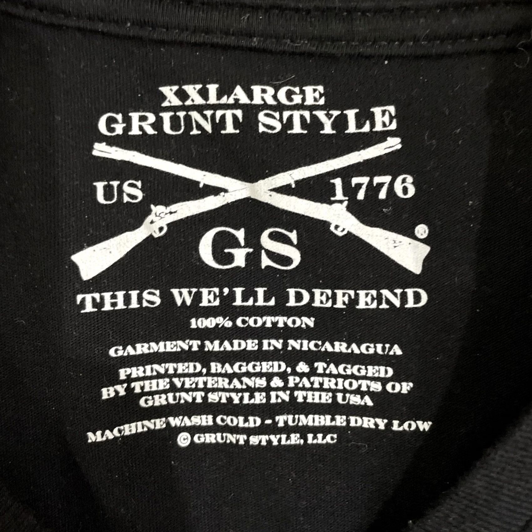 Vintage Grunt Style this well defend graphic Tee Mens 2XL Black T-Shirt Mens XXL Graphic Tee Size US XXL / EU 58 / 5 - 4 Thumbnail