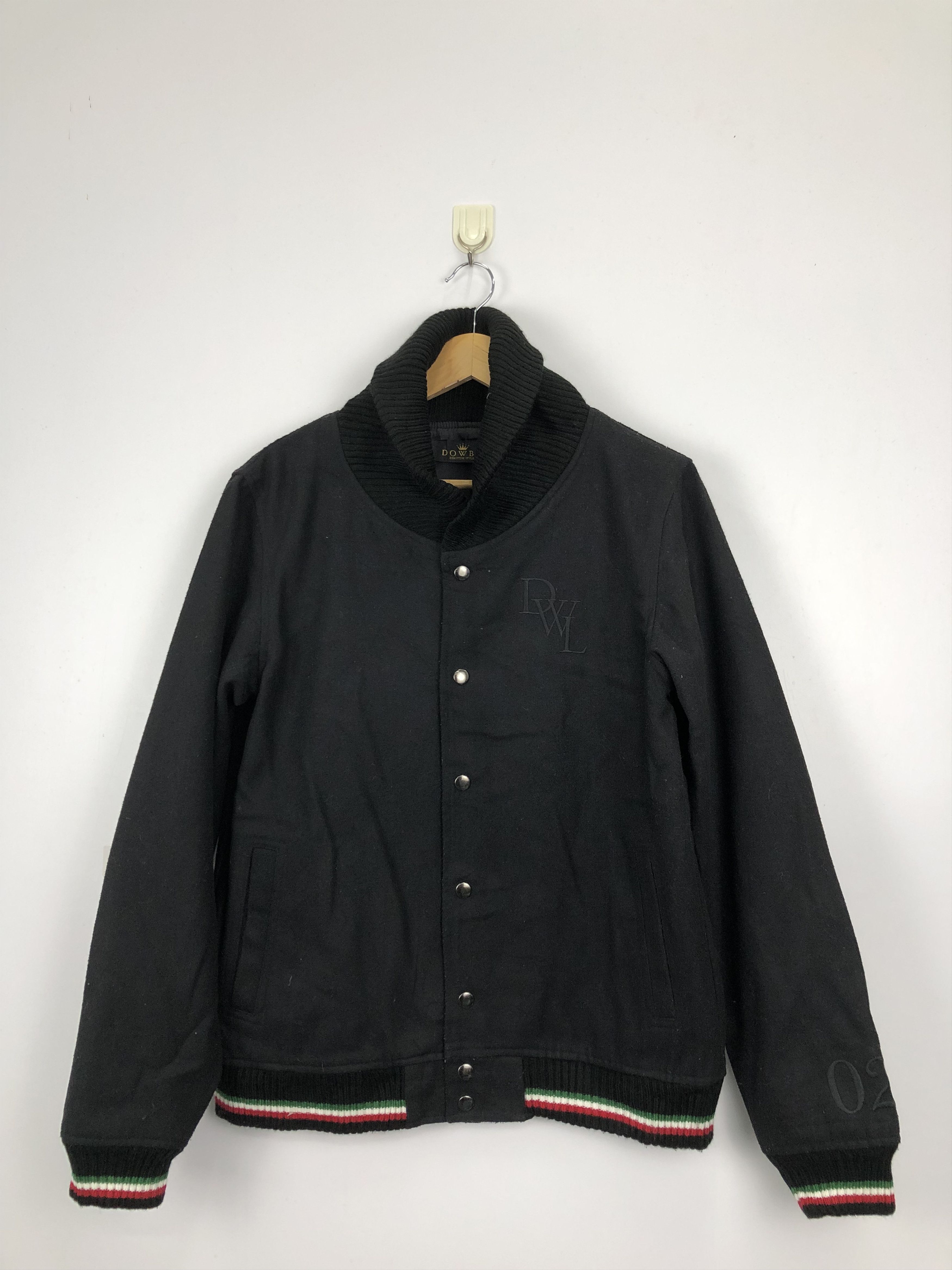 Japanese Brand Vintage 90s Dowbl Wool Varsity Jacket Backprint V0372 Size US M / EU 48-50 / 2 - 1 Thumbnail