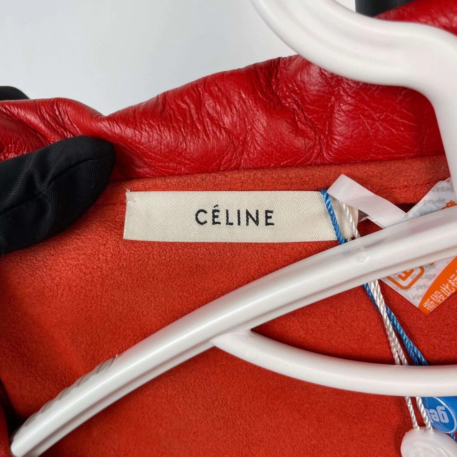 Celine CELINE leather jacket orange and black size 34 Size XS / US 0-2 / IT 36-38 - 6 Thumbnail