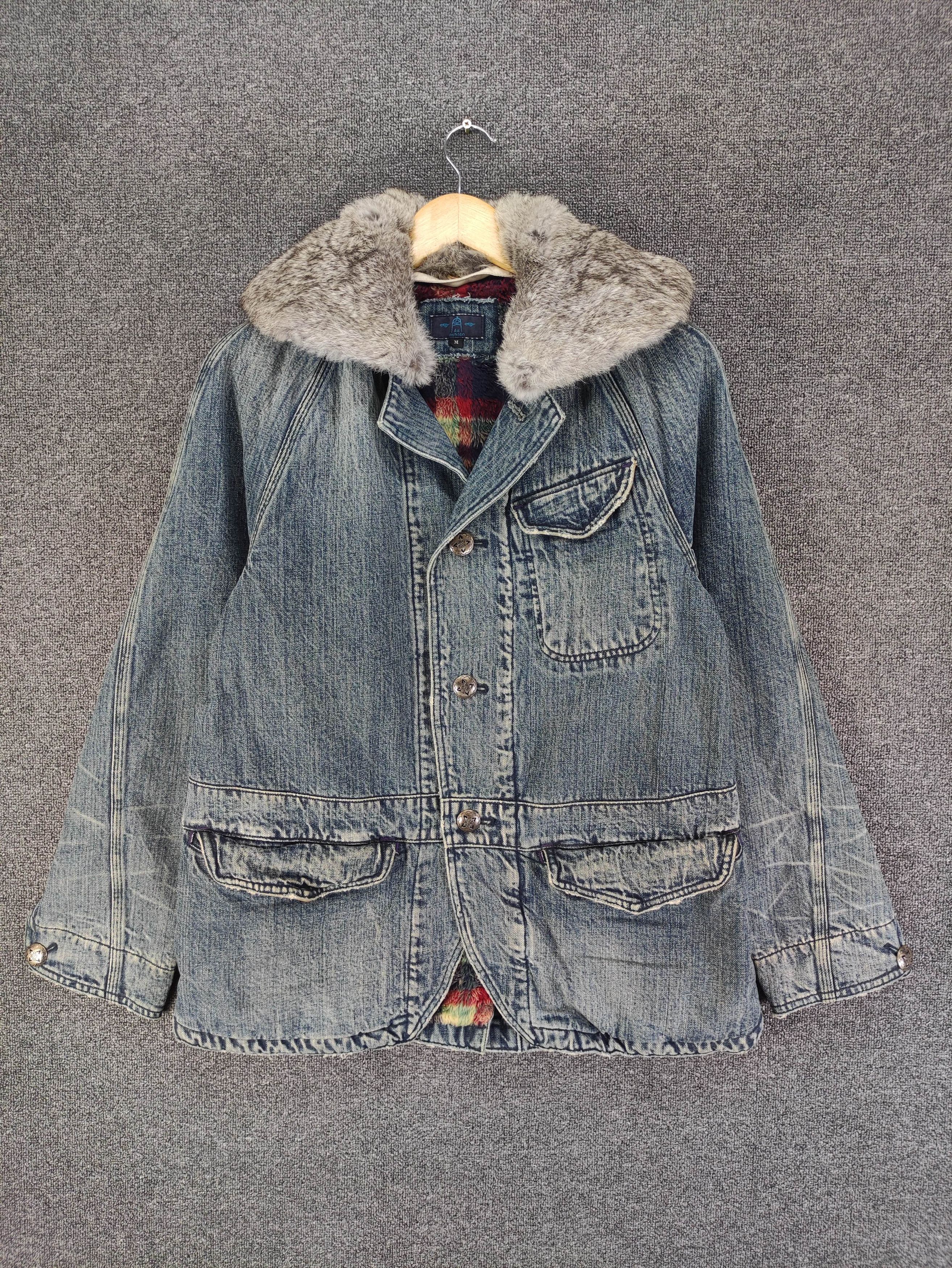 Indigo Vintage Indigo Denim Jacket Lining Fleece Size US M / EU 48-50 / 2 - 1 Thumbnail