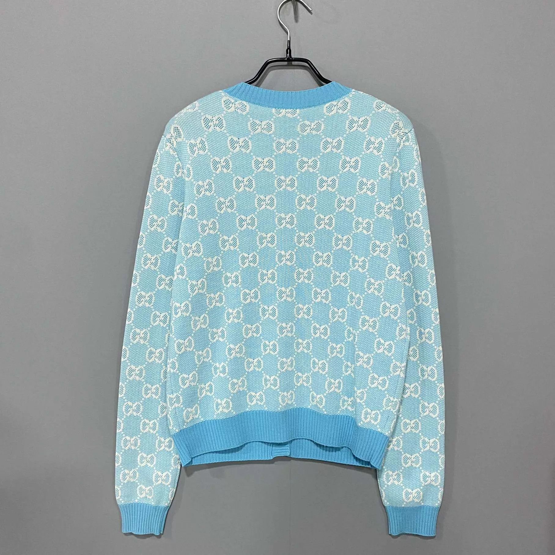 Gucci GUCCI sky blue gold button cardigan S Size S / US 4 / IT 40 - 3 Thumbnail