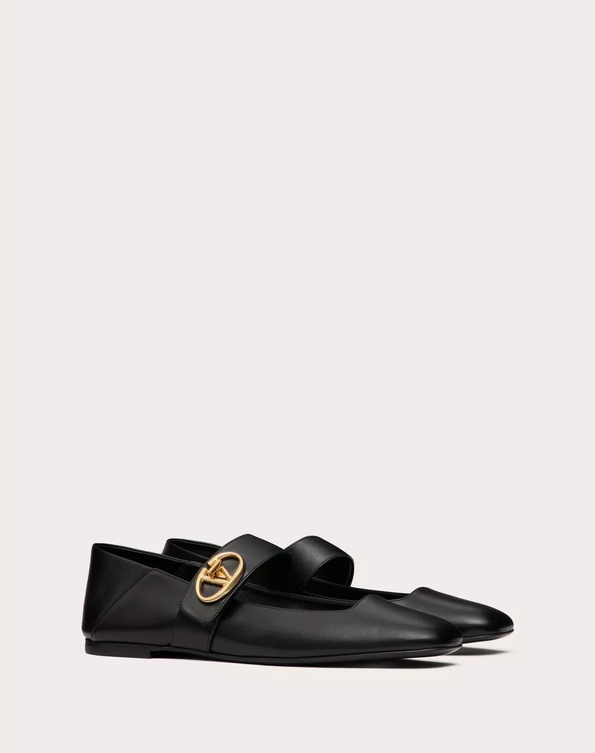 Valentino o1s1wg110625 Vlogo Locker Mary Jane Ballerina in Black Size US 11 / IT 41 - 2 Thumbnail