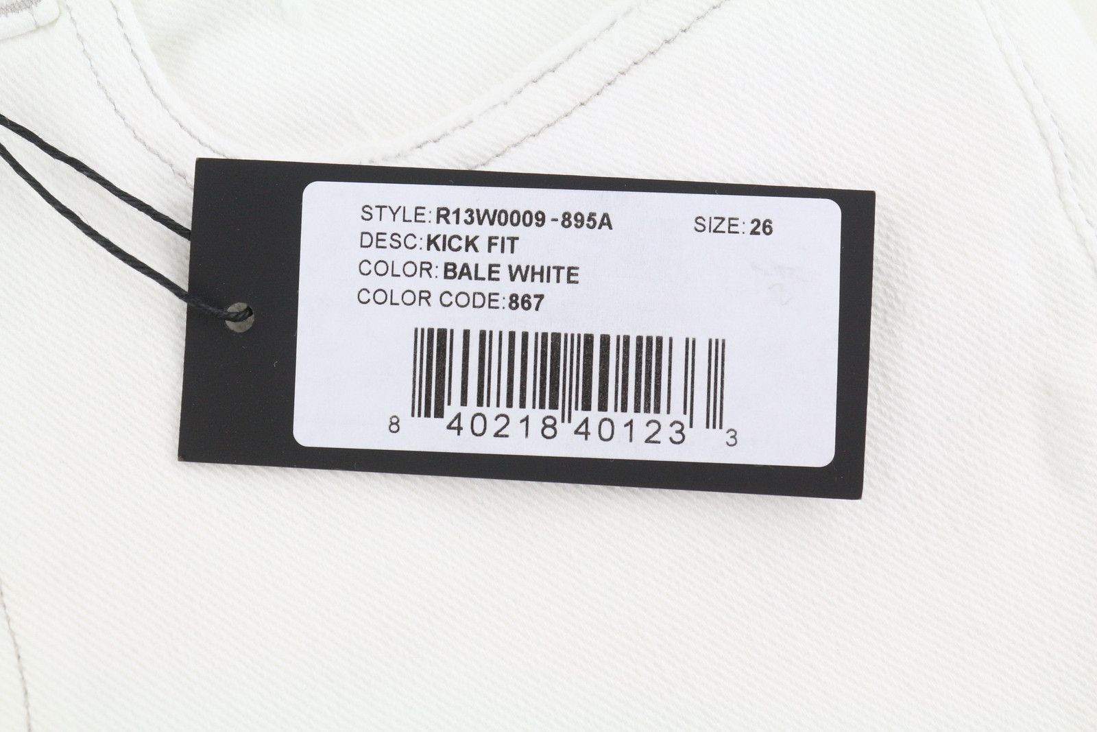 R13 KICK 26 Bootcut Zip Fly Ankle Bale White 84471 Size 26" / US 2 / IT 38 - 7 Thumbnail
