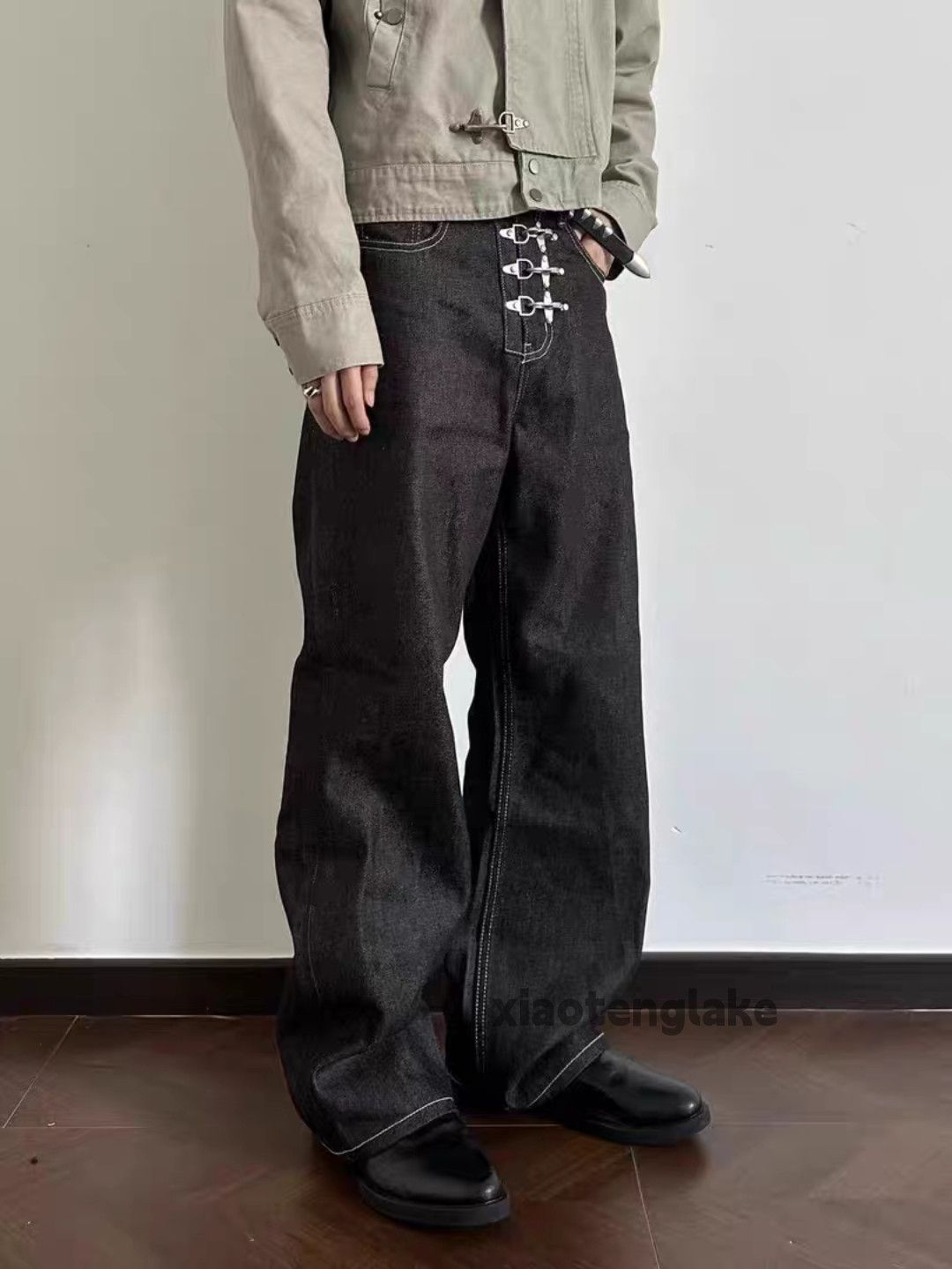 Jean xtl utility loose baggy flared wide Leg yuppie jeans Size US 32 / EU 48 - 1 Thumbnail