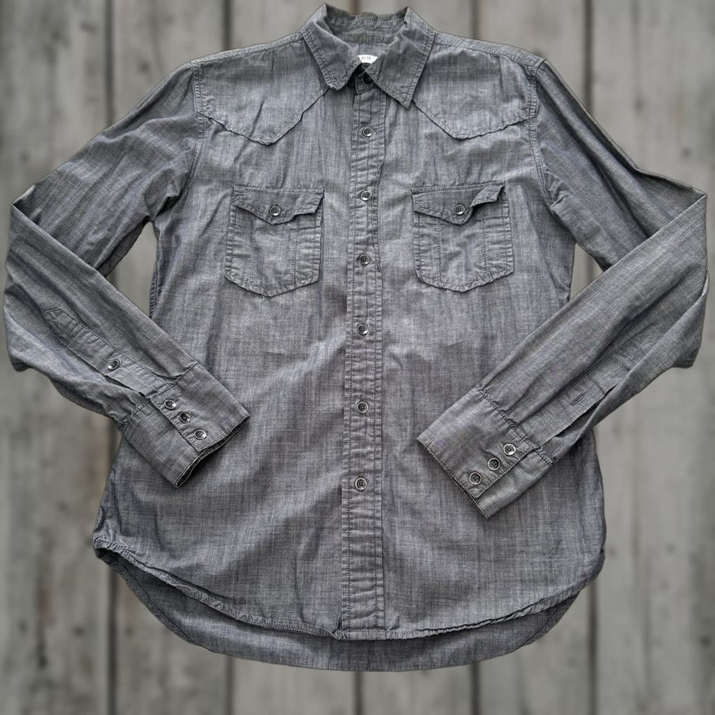 Gap VINTAGE Gap 1969 Chambray Shirt Mens S Blue Long Sleeve Button Up Metal Buttons Size US S / EU 44-46 / 1 - 1 Thumbnail