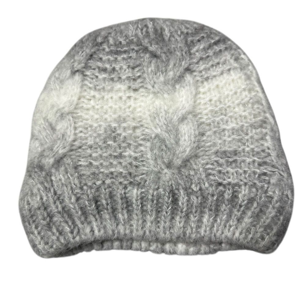 Anthropologie New Anthropologie Ombre Cable Knit Hat With Sherpa Lining Size ONE SIZE - 1 Thumbnail