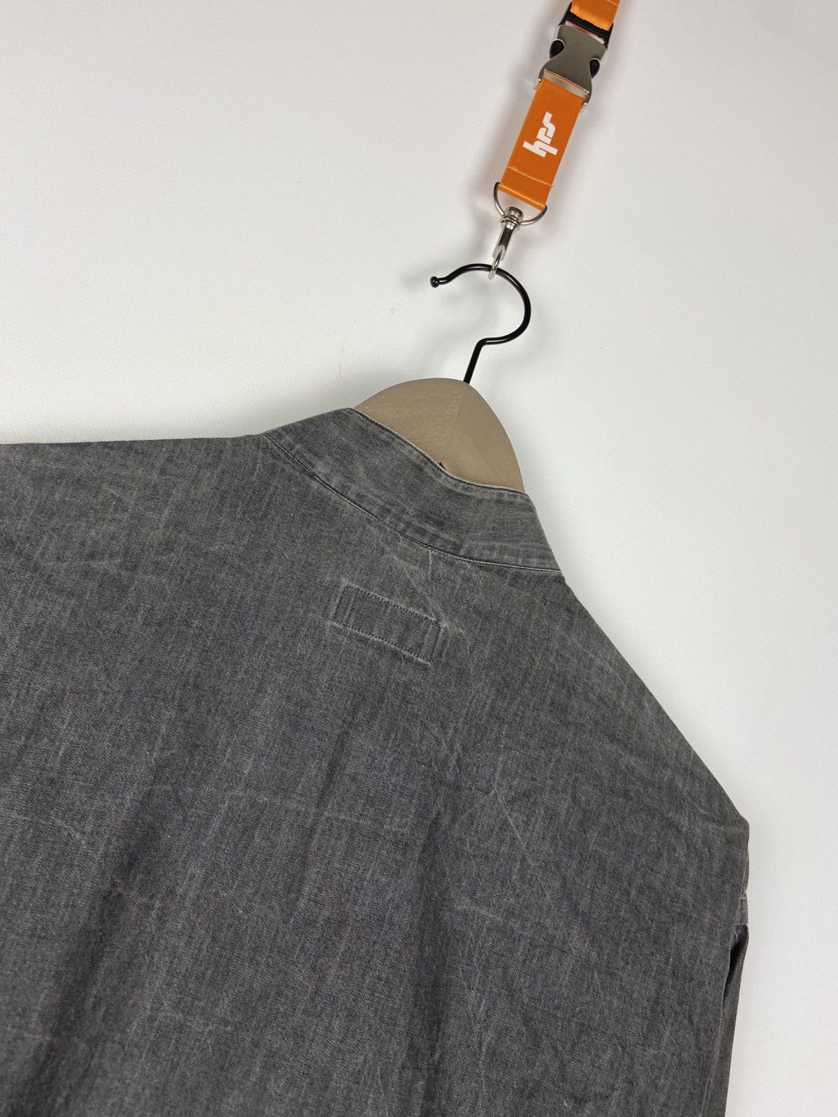 Designer × MCM Vintage MCM Faded Gray Mens Luxury Button Shirt Logo Size US XL / EU 56 / 4 - 15 Thumbnail