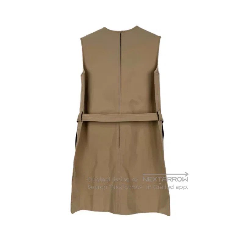 Hermes Hermes Khaki Vest Dress with Belt Size S / US 4 / IT 40 - 2 Thumbnail