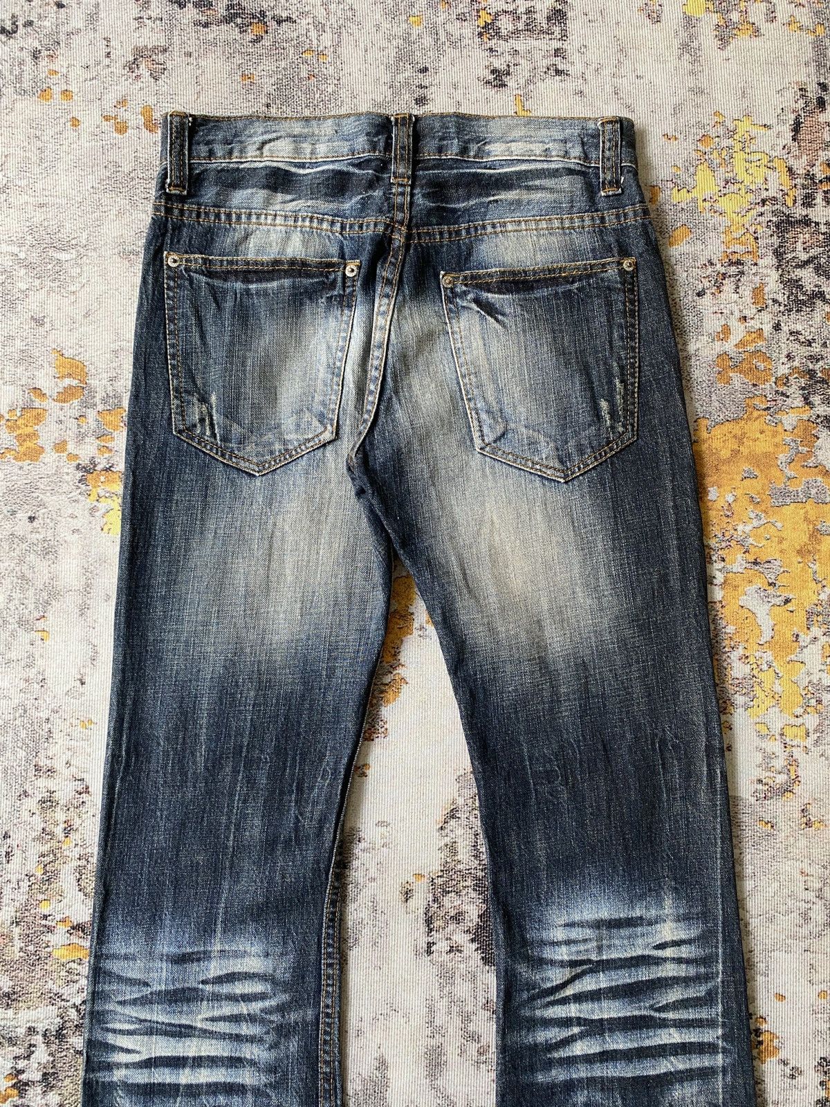 Tornado Mart KUI Claws Mark Honeycomb Distressed Flare Jeans Size US 30 / EU 46 - 10 Thumbnail