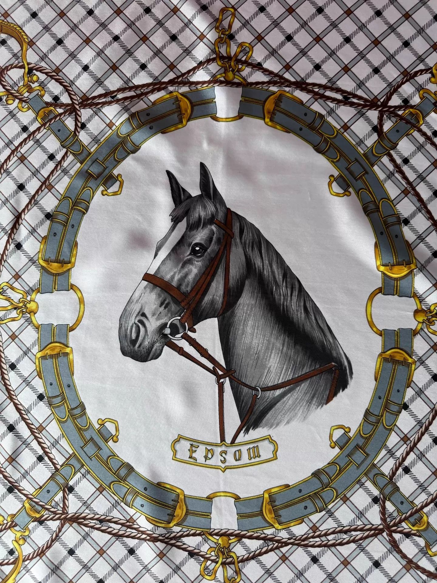 Celine Celine Vintage Equestrian 90cm Epsom Silk Scarf Size ONE SIZE - 5 Thumbnail