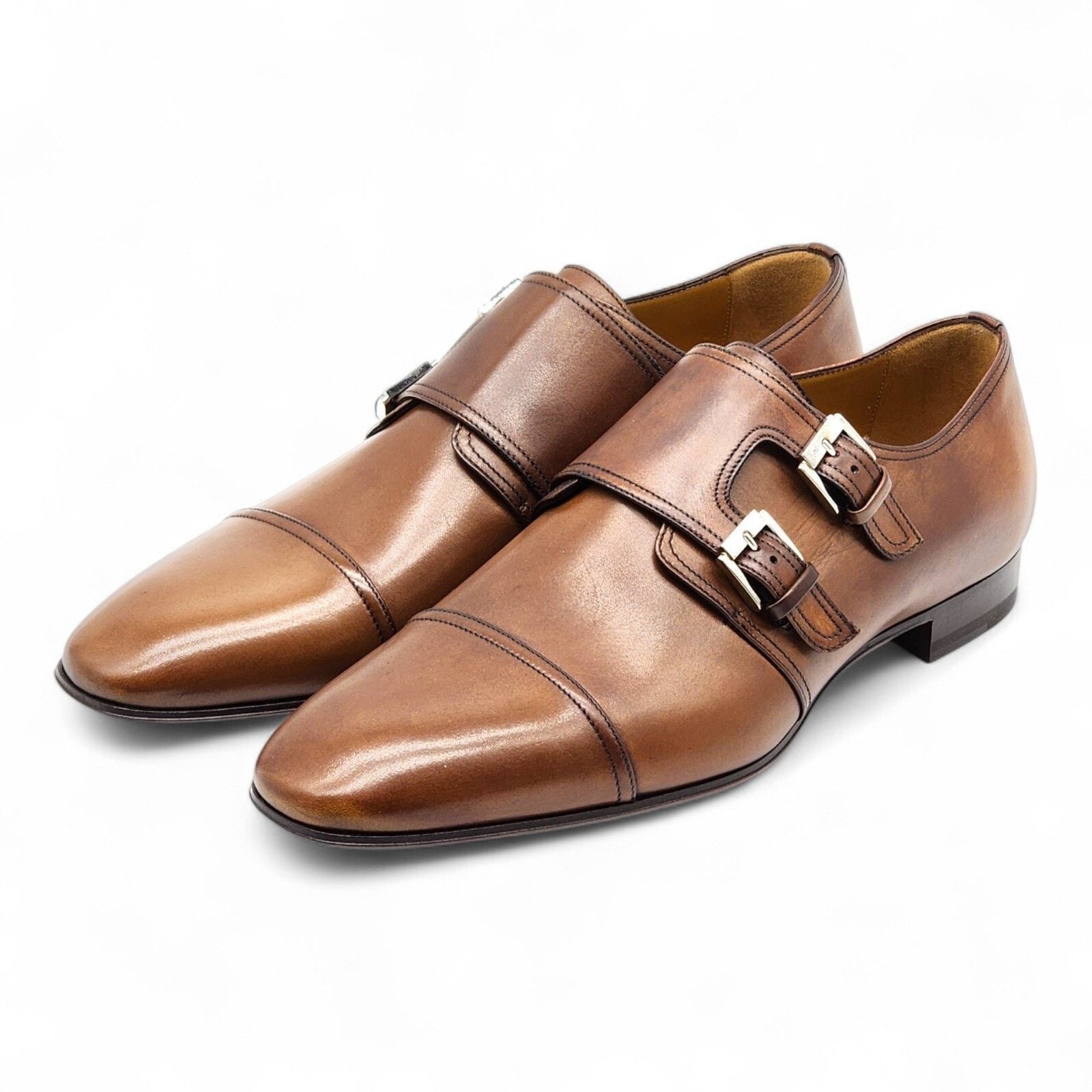 Christian Louboutin Mortimer Monk Leather Shoes Brown Eu 41.5 Us 8.5 - Nwb $1045, Men's