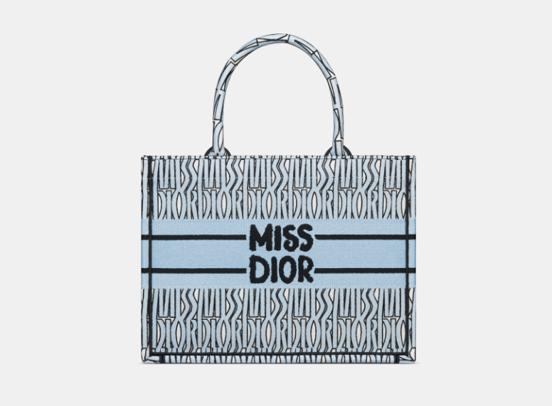 Dior o1w1db10526 M1296Z Size : OS / Tote Bag in Pale Blue/Black Size ONE SIZE - 4 Thumbnail