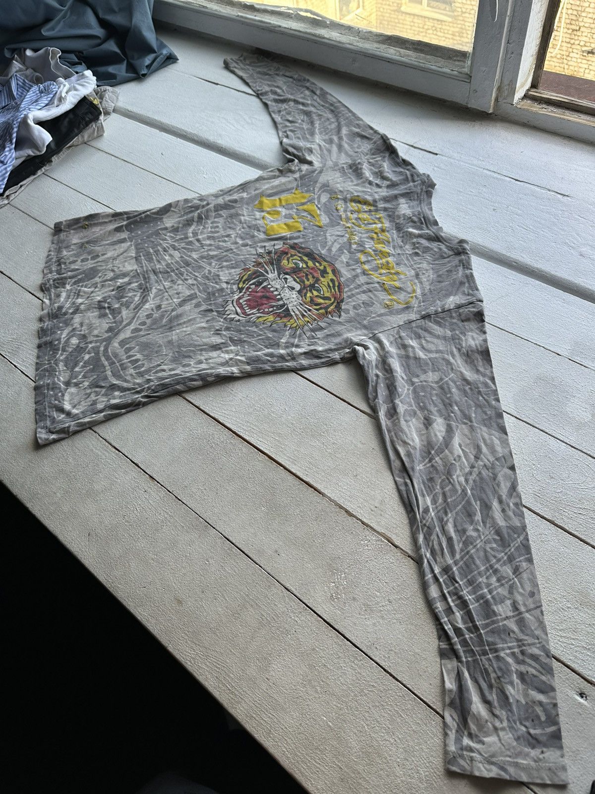 Ed Hardy 🚨ED HARDY OVERPRINT BIG LOGO TIGER CHRISTIAN AUDIGER Size US M / EU 48-50 / 2 - 10 Thumbnail