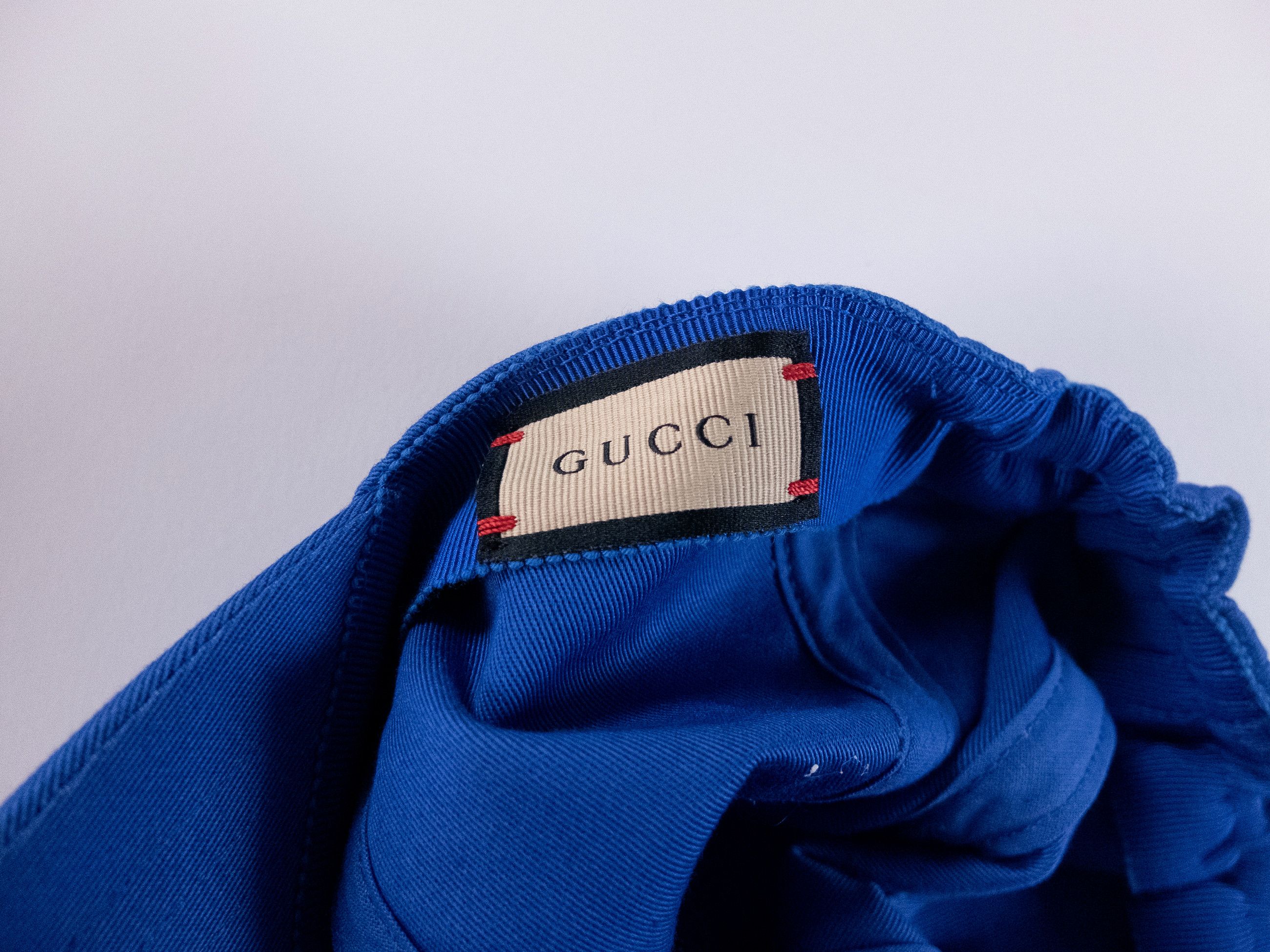 Gucci GUCCI 25 blue monogram dad cotton baseball cap Medium Size ONE SIZE - 15 Thumbnail