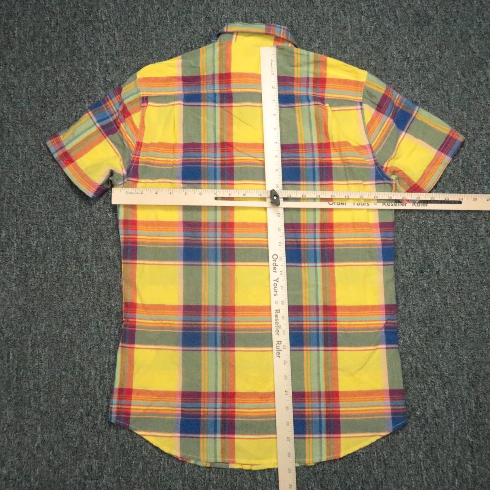Ralph Lauren VINTAGE Ralph Lauren Denim & Supply Shirt Men Small Yellow Plaid Short Sleeve Cotton Casual 90s Size US S / EU 44-46 / 1 - 6 Thumbnail