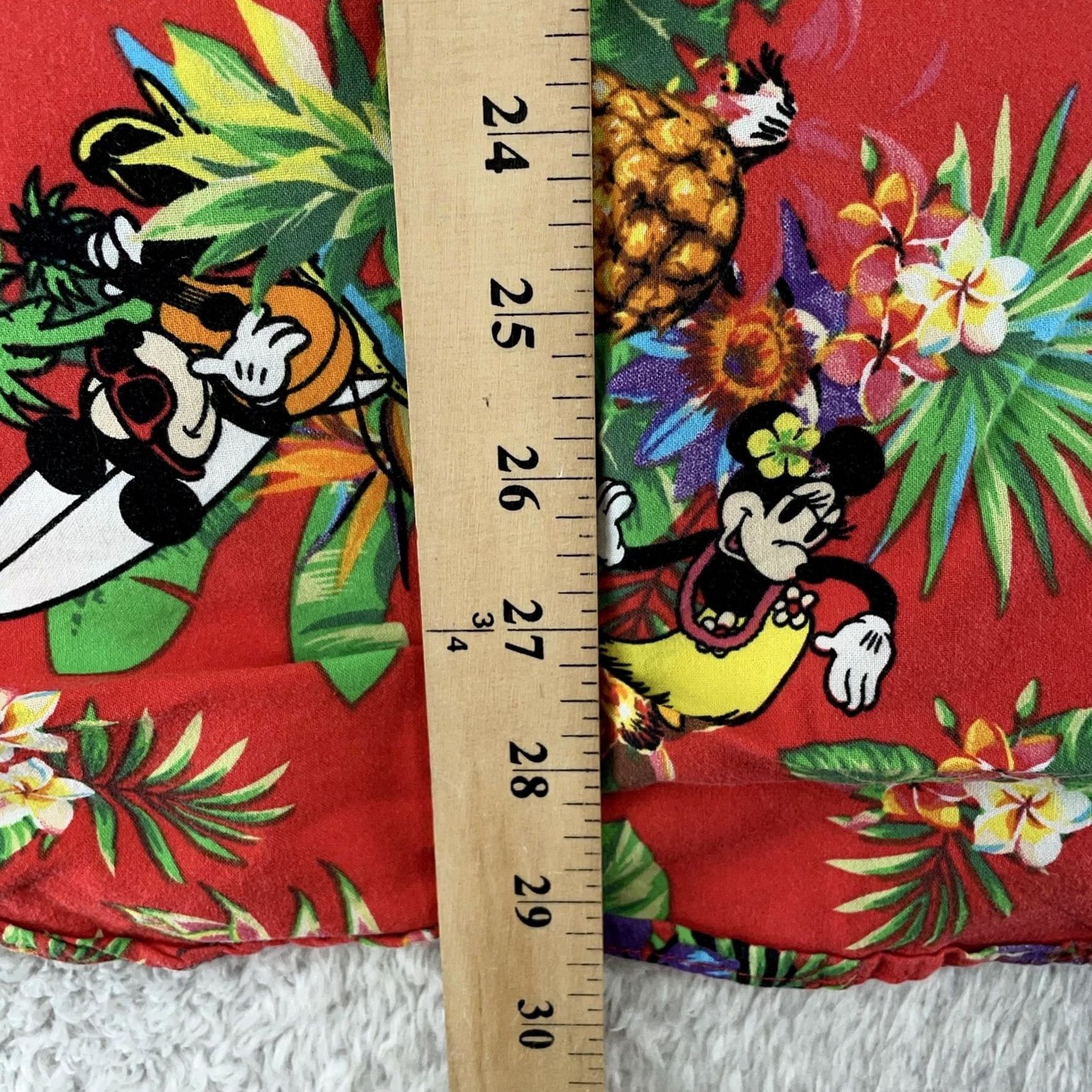 Disney Disney Mickey Minnie Mouse Shirt Mens Large Red Hawaiian Aloha Button Up Size US L / EU 52-54 / 3 - 6 Thumbnail
