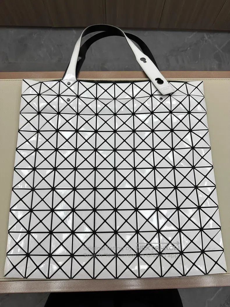 Issey Miyake Issey Miyake White Ten-grid Tote Bag Size ONE SIZE - 3 Thumbnail