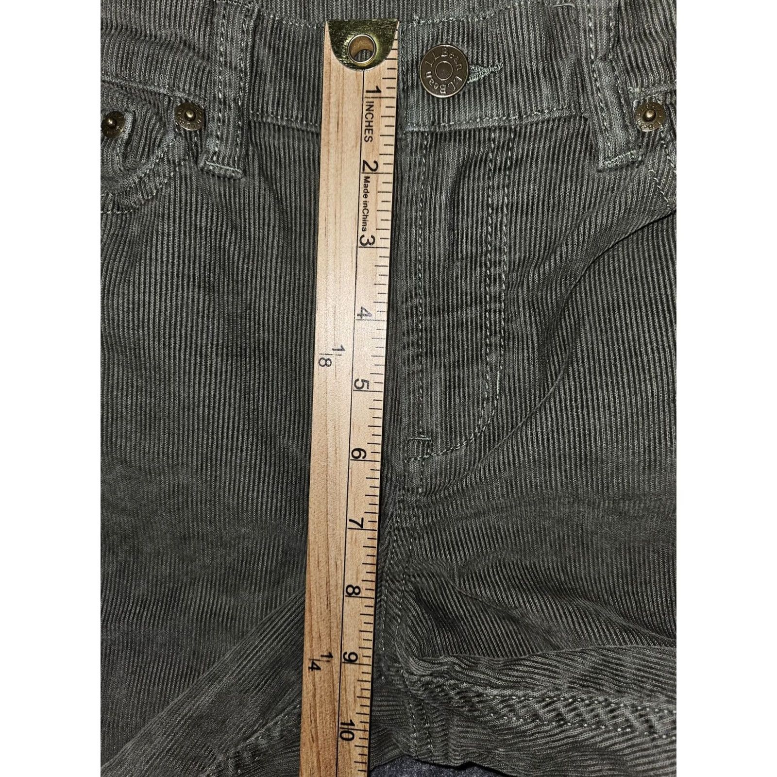 Vintage L.L.Bean Pants Womens 4 Tall Green BeanFlex Straight Leg Favorite Fit Corduroy Size 27" / US 4 / IT 40 - 5 Thumbnail
