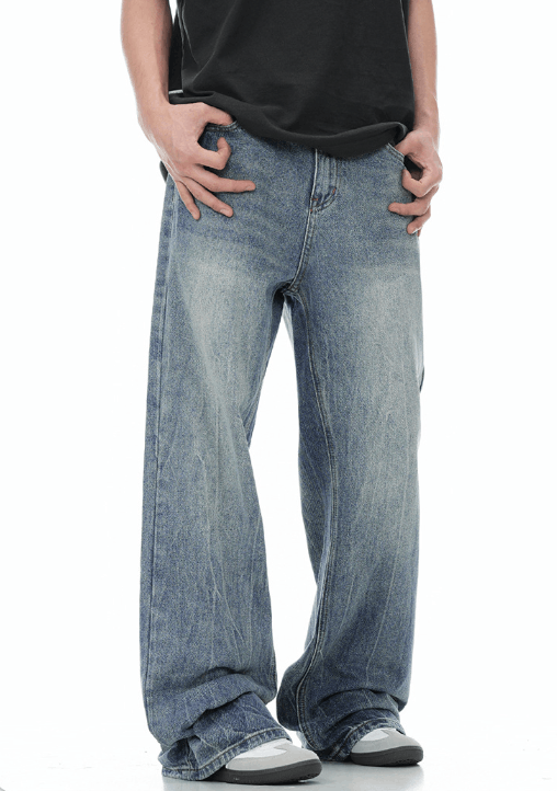 Japanese Brand × Jean High street washed cracked cleanfit versatile jeans Size US 32 / EU 48 - 3 Thumbnail