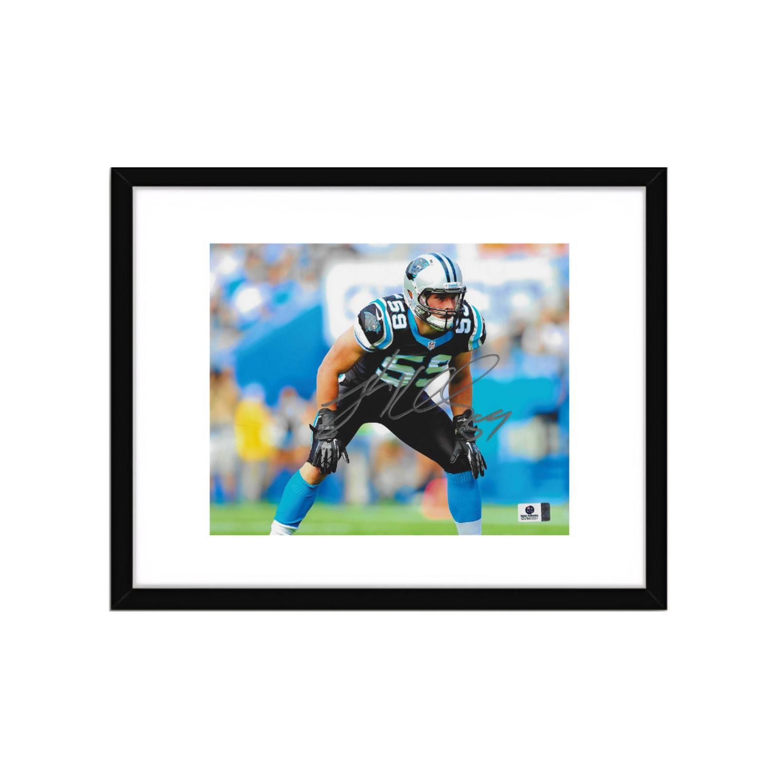 Other Luke Kuechly Autographed 8x10 Photo coa W/Frame Size ONE SIZE - 2 Thumbnail