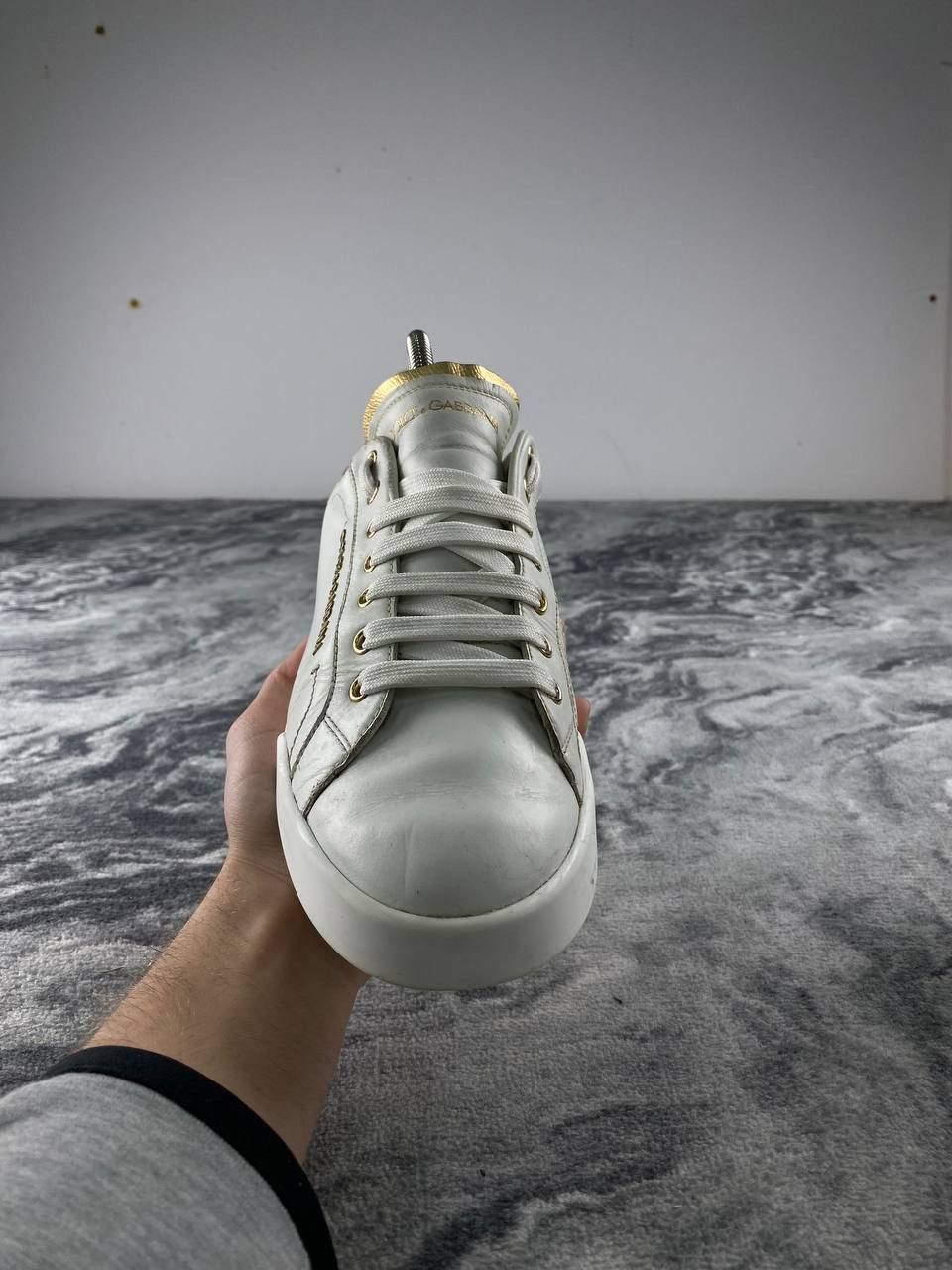 Dolce & Gabbana Dolce & Gabbana Portofino Leather Trainers Men Size 41 White Size US 8 / EU 41 - 5 Thumbnail