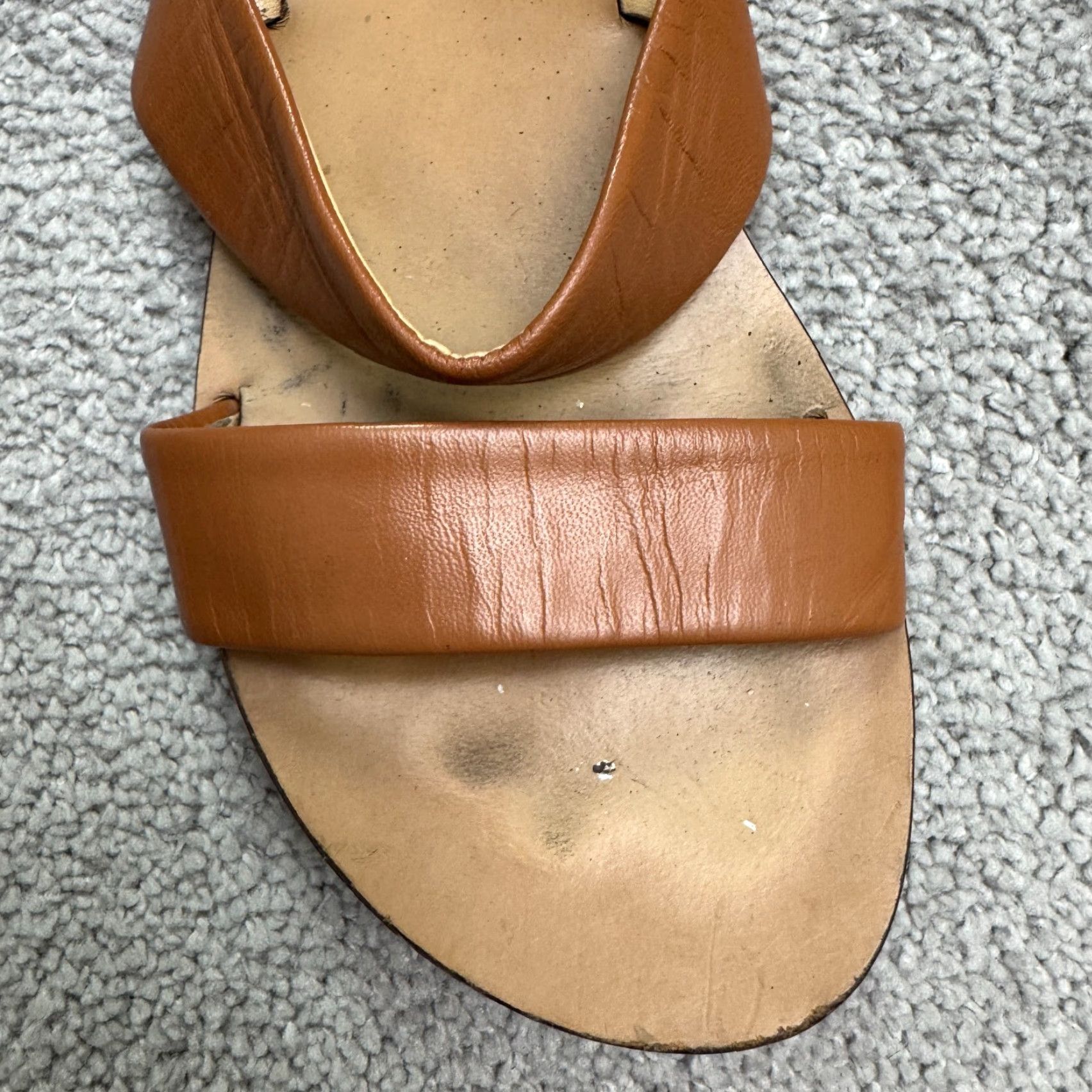 J.Crew VINTAGE J.Crew Leather Sandal Women 8 Slip-On Strappy Flat Casual Boho Minimalist Size US 8 / IT 38 - 7 Thumbnail