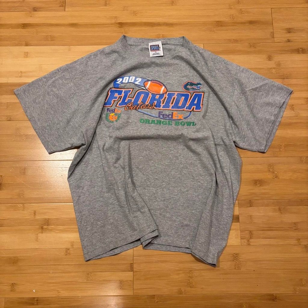 Gildan Vintage Sport-Tek Florida Gators 2002 Orange Bowl T-Shirt Size US XL / EU 56 / 4 - 2 Thumbnail