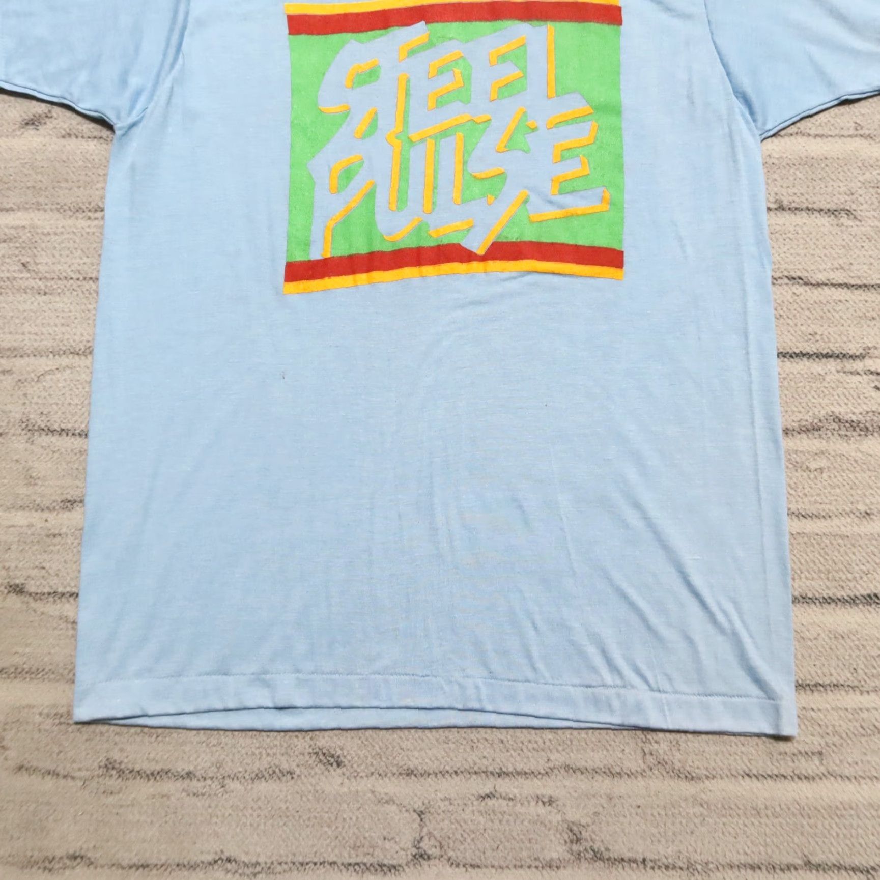 Vintage VINTAGE Steel Pulse Reggae Band Shirt Screen Stars XL Blue Mens T-Shirt Power? Size US XL / EU 56 / 4 - 3 Thumbnail