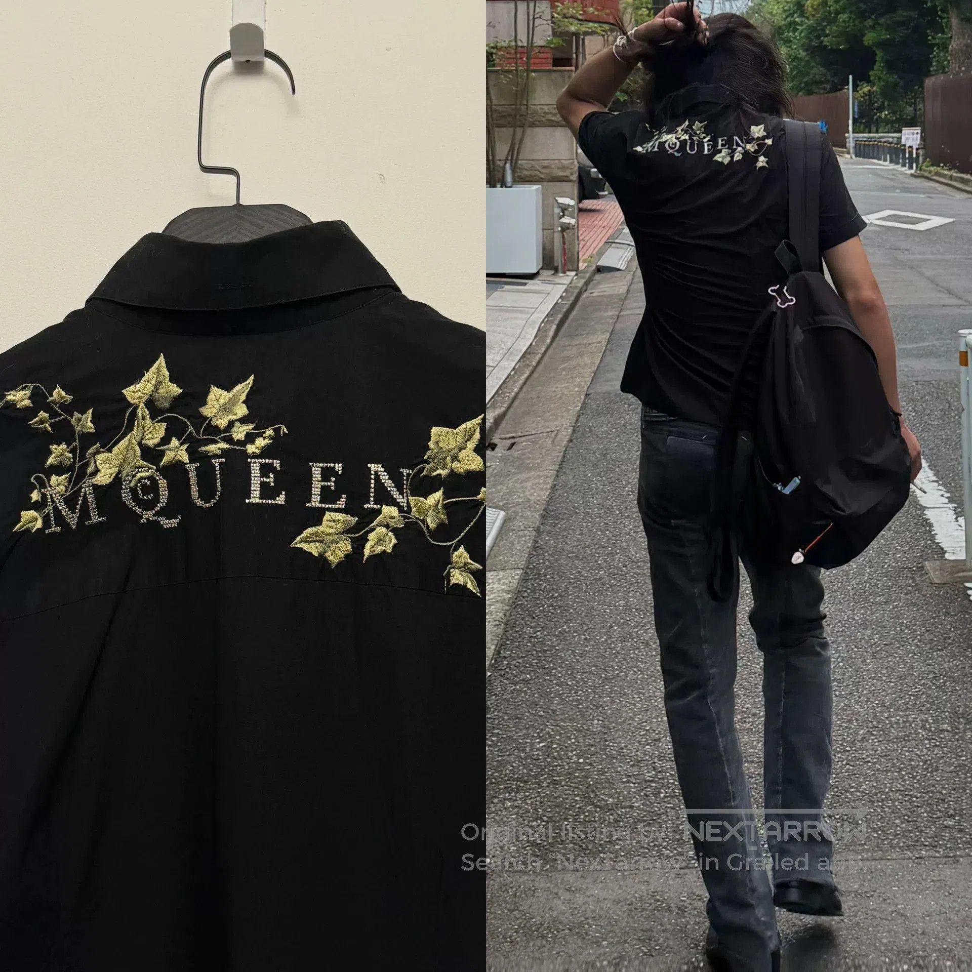 Alexander McQueen Floral Embroidered Shirt.