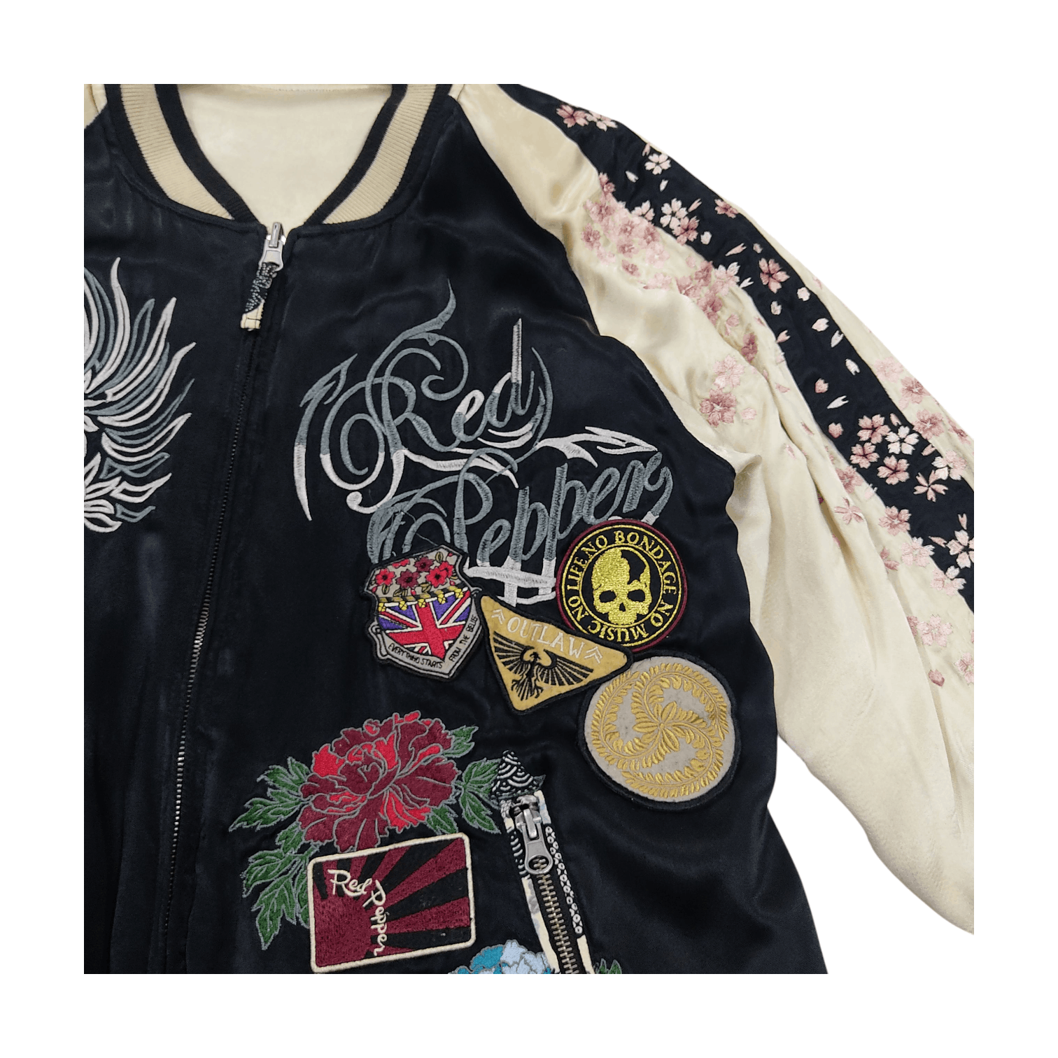 Japanese Brand REDPEPPER Oriental Reversible Silk Sukajan Jacket Size US L / EU 52-54 / 3 - 6 Thumbnail