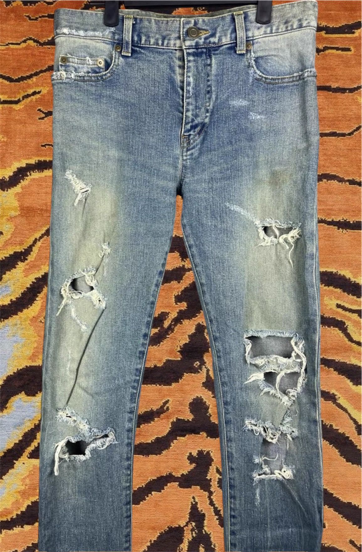 Other SAINT LAURENT PARIS SS15 "PSYCH ROCK" CRASH DENIM Size US 30 / EU 46 - 1 Thumbnail