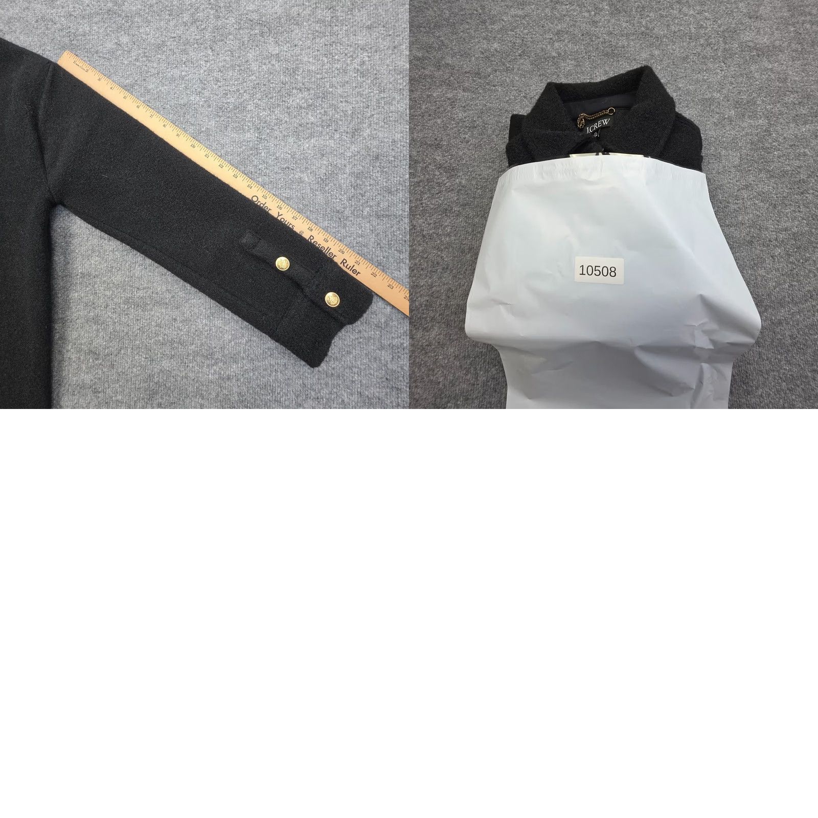 J.Crew J.CREW Boucle Shirt Jacket XS Black Pockets Chore Poly Shirt Jacket Women XS Black Pockets Button Mid-Length Long Sleeve Regular Size XS / US 0-2 / IT 36-38 - 9 Thumbnail