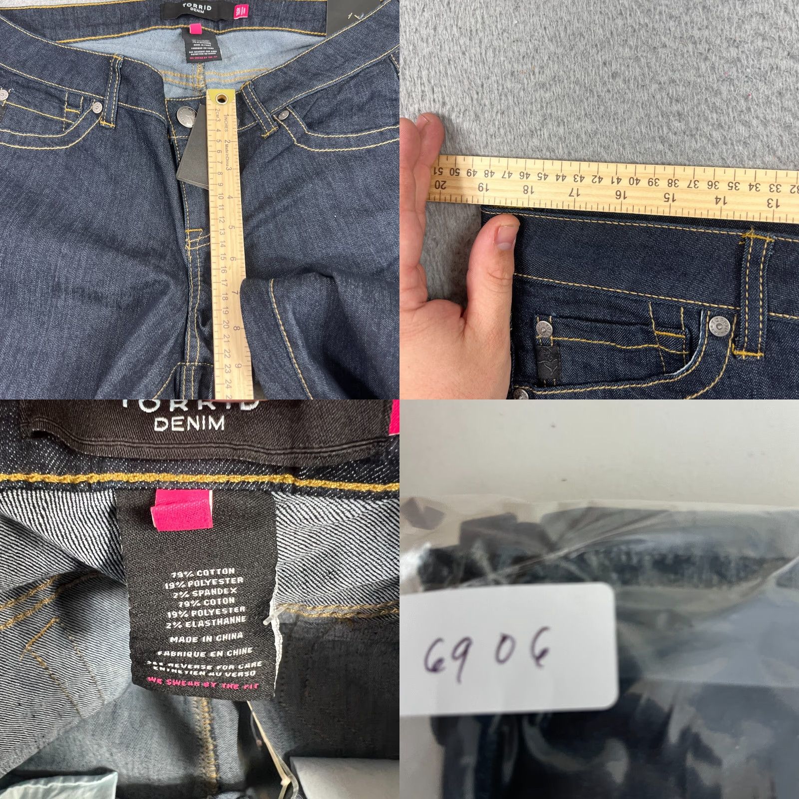 Torrid Torrid Women's Skinny Jeans 16 Regular Blue Cotton Blend Stretch Denim High Rise Casual NWT Size 38" / US 16 / IT 52 - 8 Thumbnail
