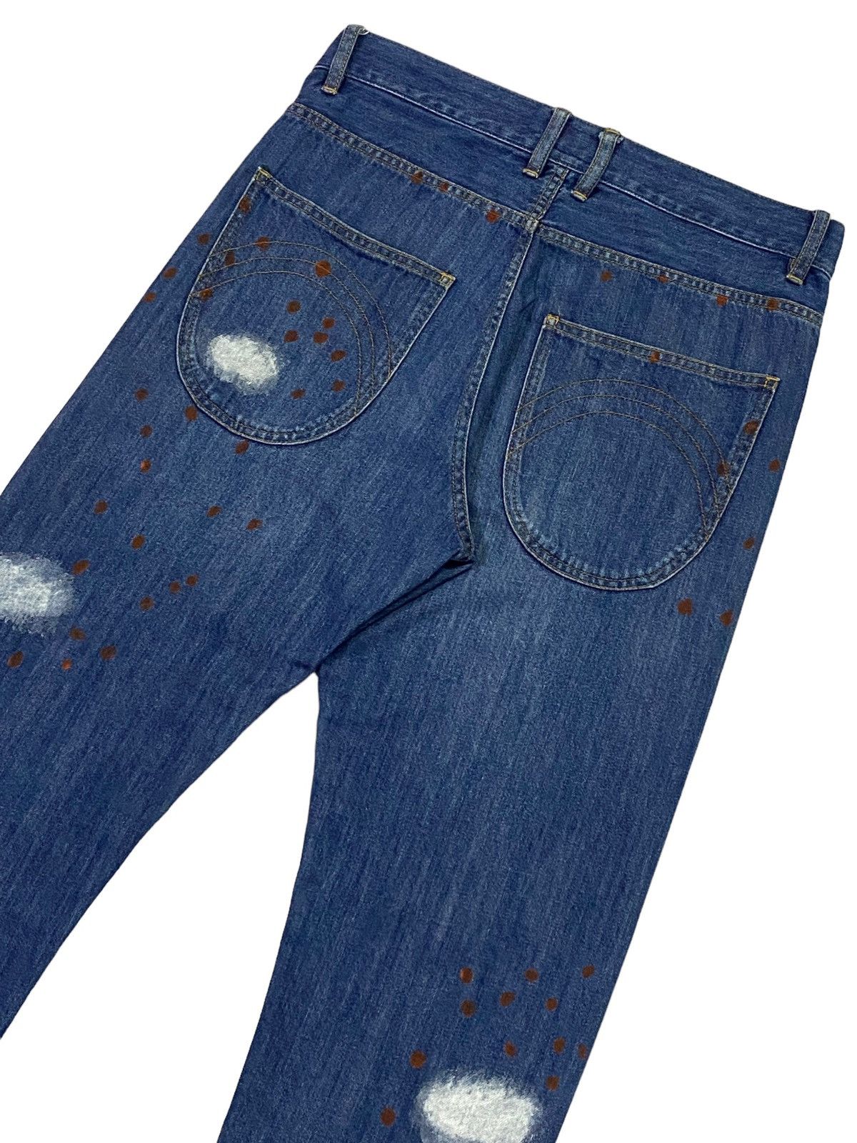 Issey Miyake Tsumori Chisato By Issey Miyake All Over Painted Art Denim Size US 31 - 15 Thumbnail