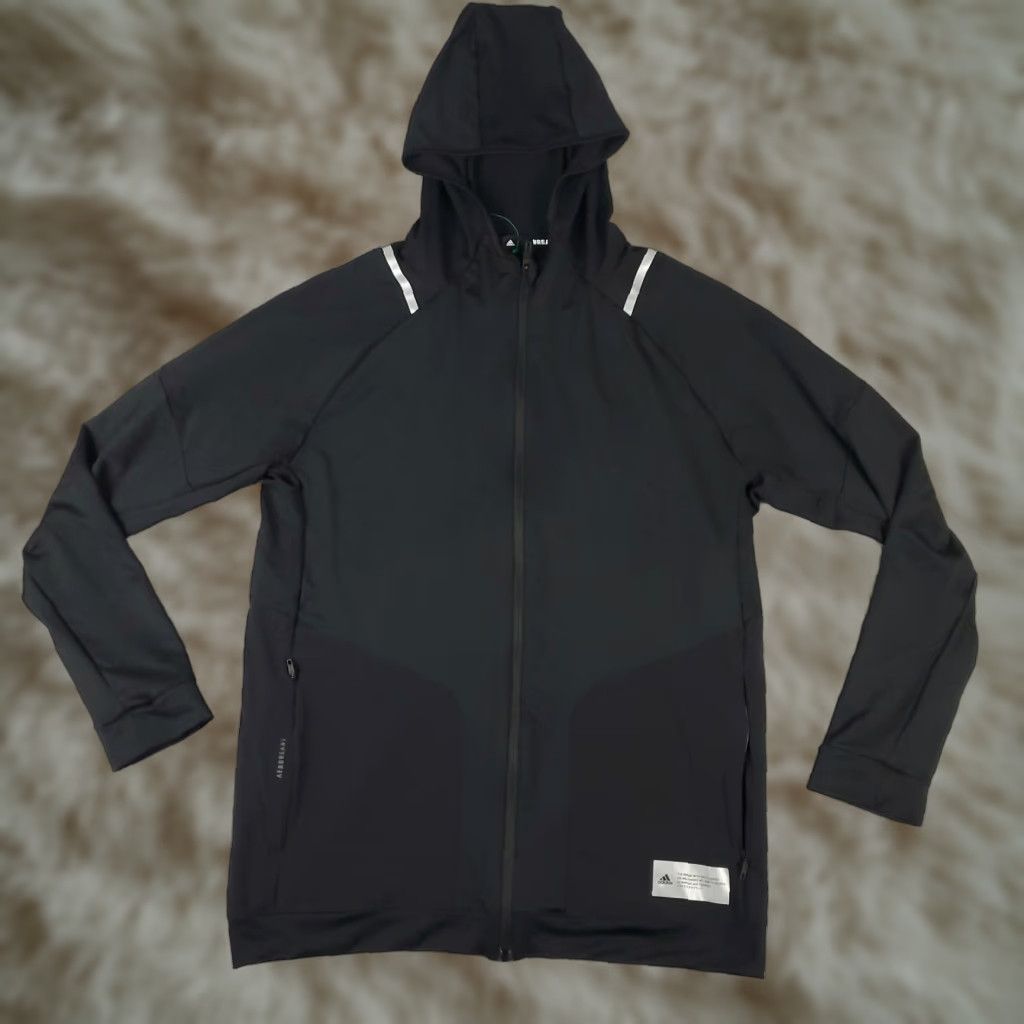 Adidas Adidas Hoodie Mens Large Black Full Zip Hooded Sweatshirt Size US L / EU 52-54 / 3 - 1 Thumbnail