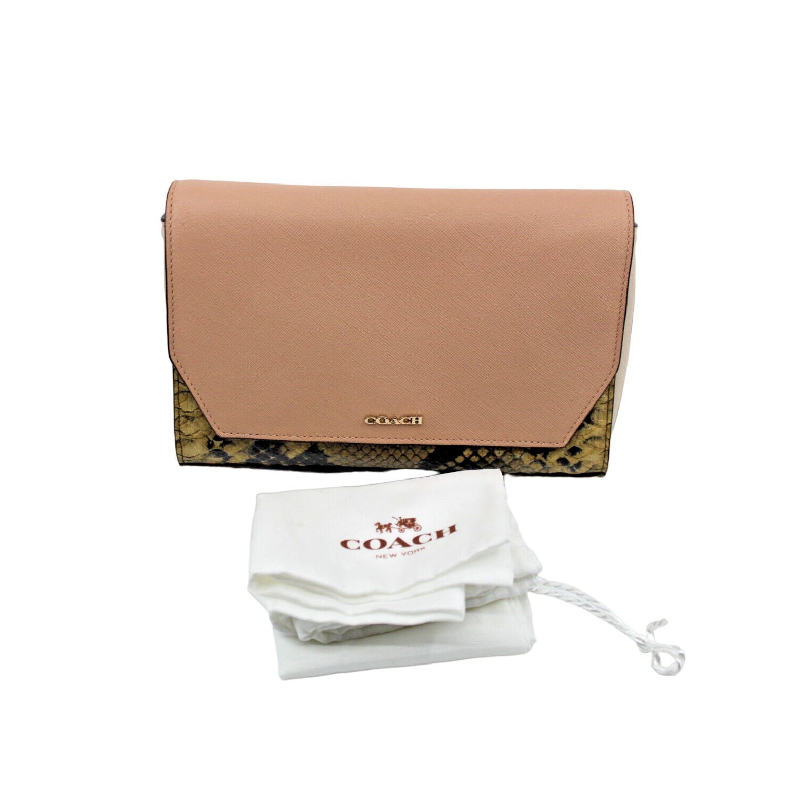 Coach NWoT COACH Pink Leather Snake Embossed Crossbody Clutch Bag Size ONE SIZE - 2 Thumbnail