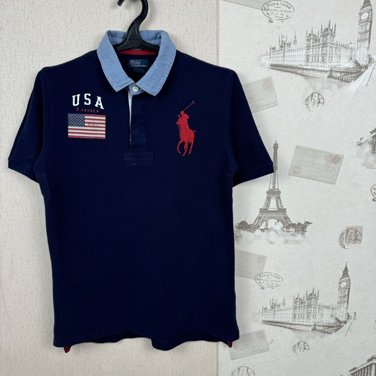 Polo Ralph Lauren Vintage Ralph Lauren T shirt Polo USA Blue Sz S Chief Kieff Size US S / EU 44-46 / 1 - 5 Thumbnail