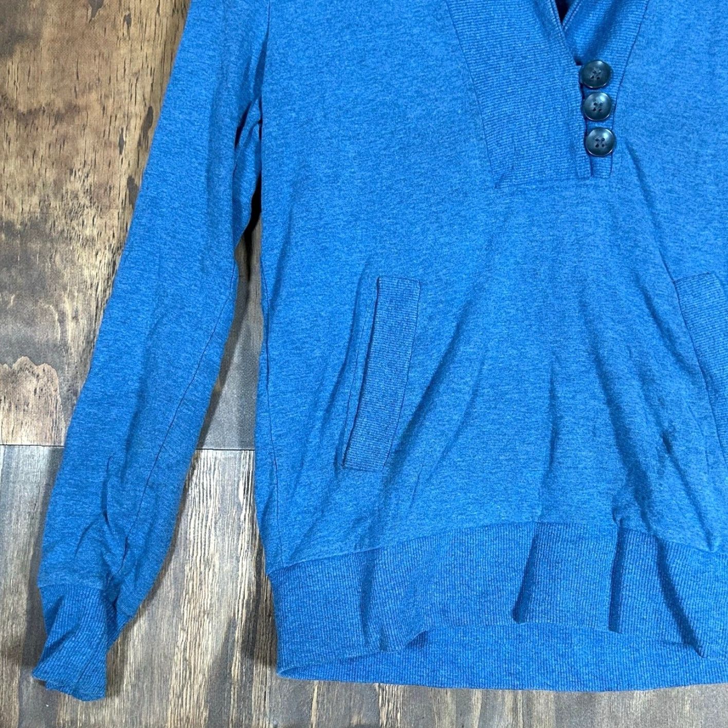 Banana Republic Banana Republic Womens Sweater Blue V Neck Pullover Henley Stretch Small Size S Size S / US 4 / IT 40 - 3 Thumbnail