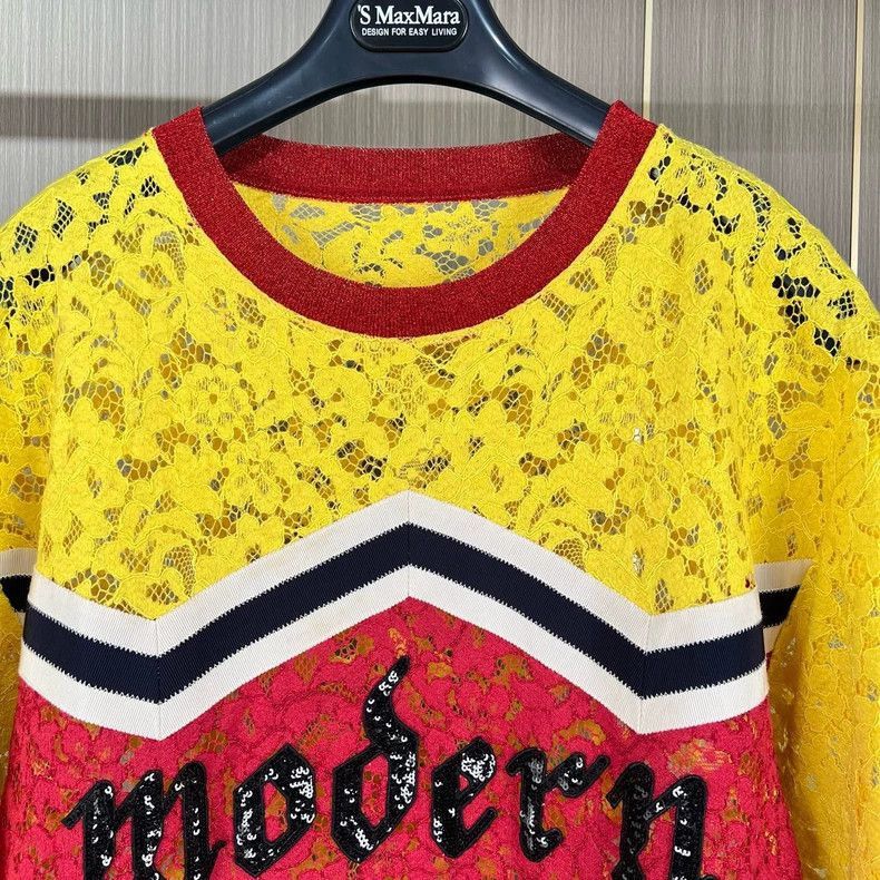 Gucci Gucci Sequined Lace Dress with Modern Future-2506 Size M / US 6-8 / IT 42-44 - 3 Thumbnail