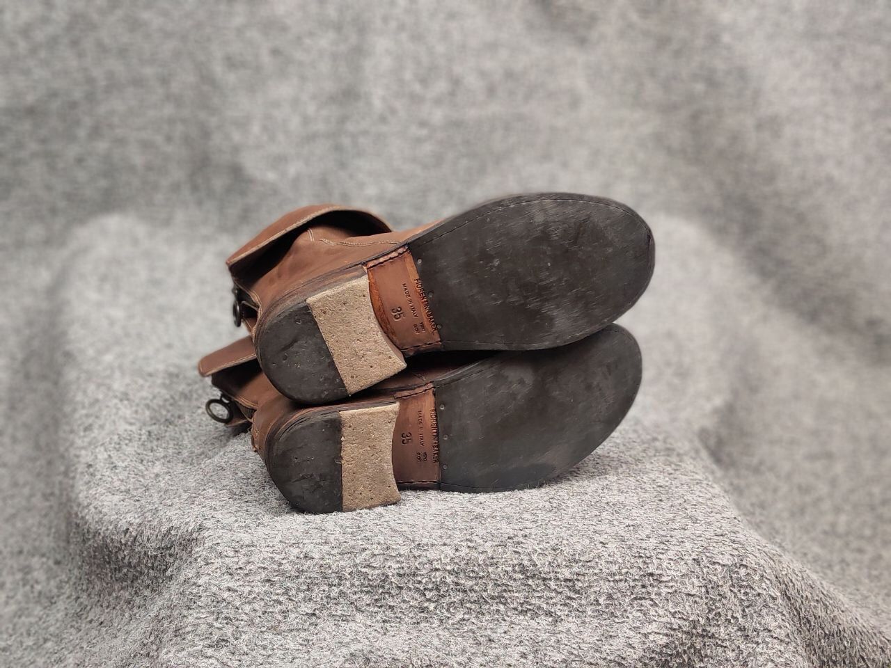 Fiorentini + Baker Fiorentini + Baker Design Ella Brown Leather Ankle Zip Boots Size US 5 / IT 35 - 14 Thumbnail