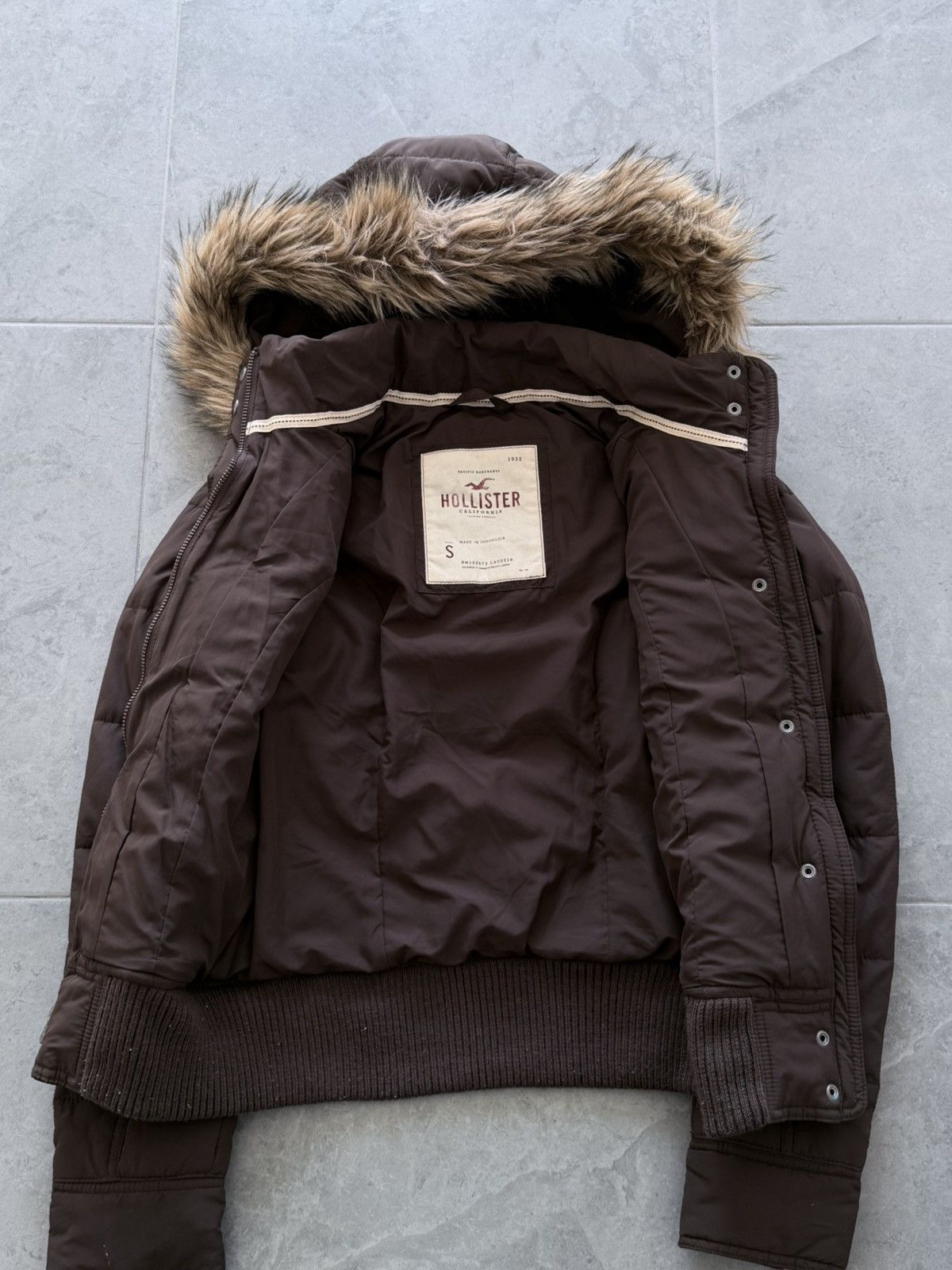 Hollister 2000s Y2K Hollister Hysteric Glamour Style Fur Hood Jacket Size US S / EU 44-46 / 1 - 6 Thumbnail