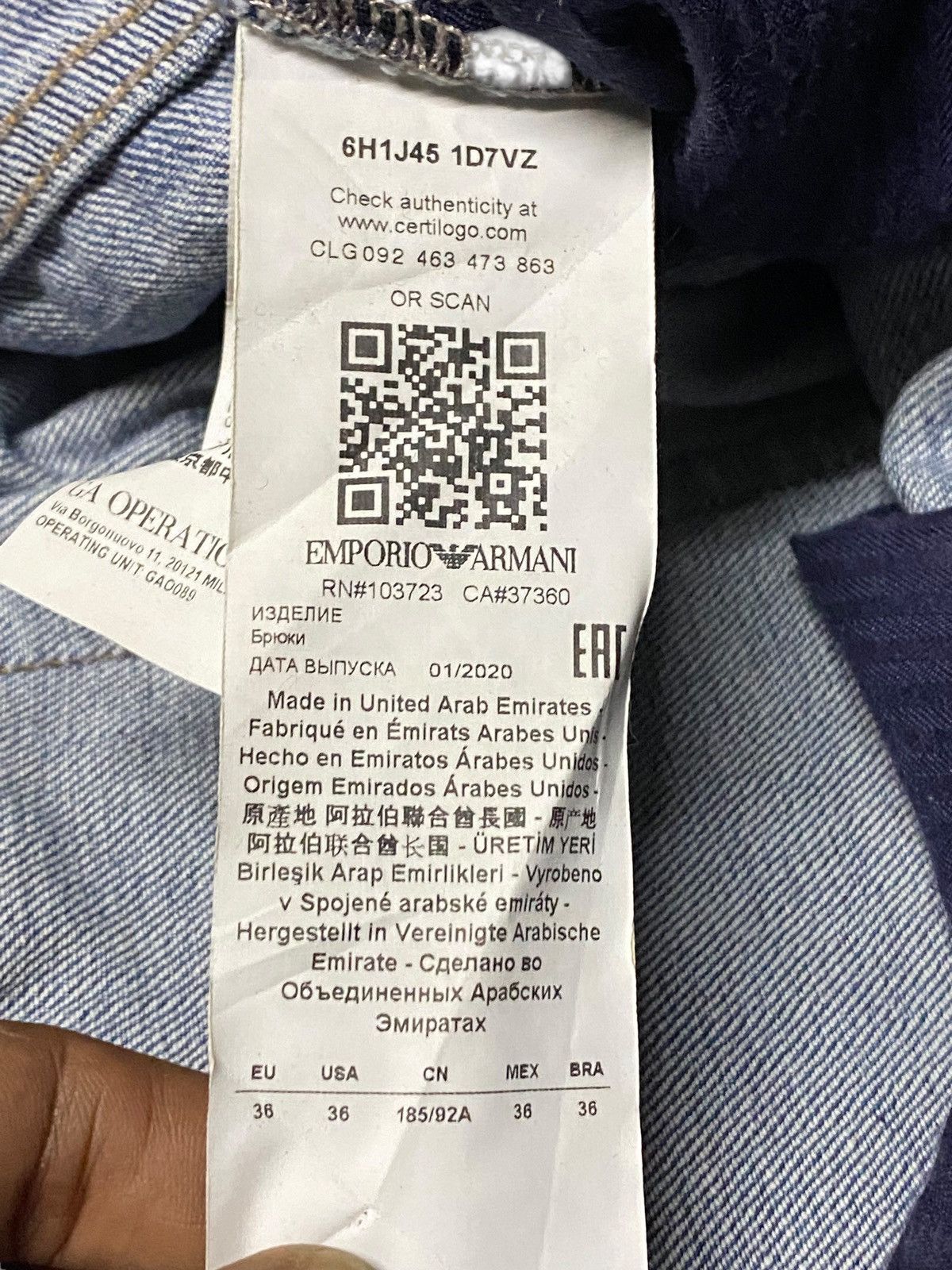 Emporio Armani × Our Legacy Vintage Emporio Armani Faded Wash Distressed Jeans Size US 37 - 15 Thumbnail