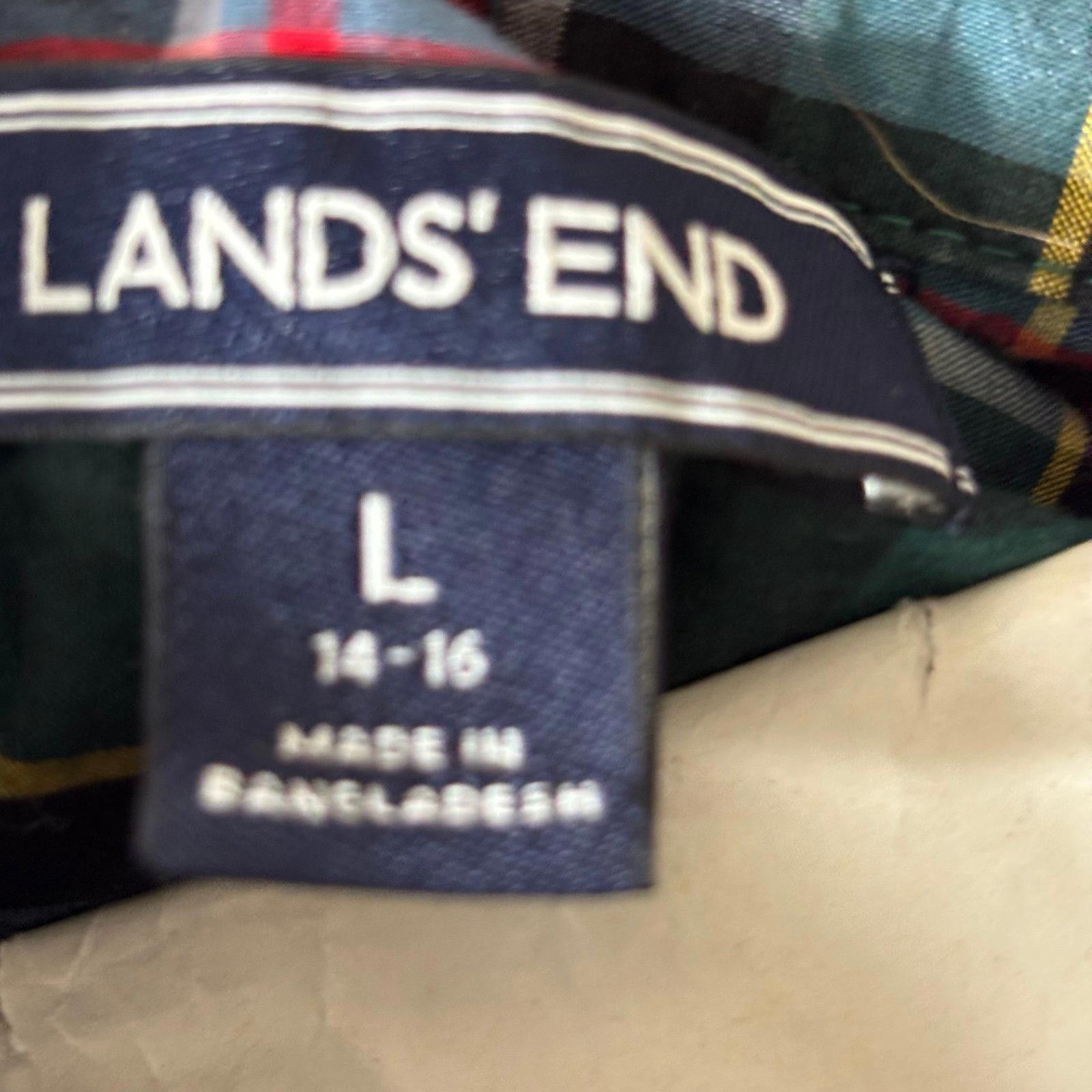 Lands' End Lands' End Flagship Plaid Boys Large (14/16) Shirt Size US XL / EU 56 / 4 - 6 Thumbnail