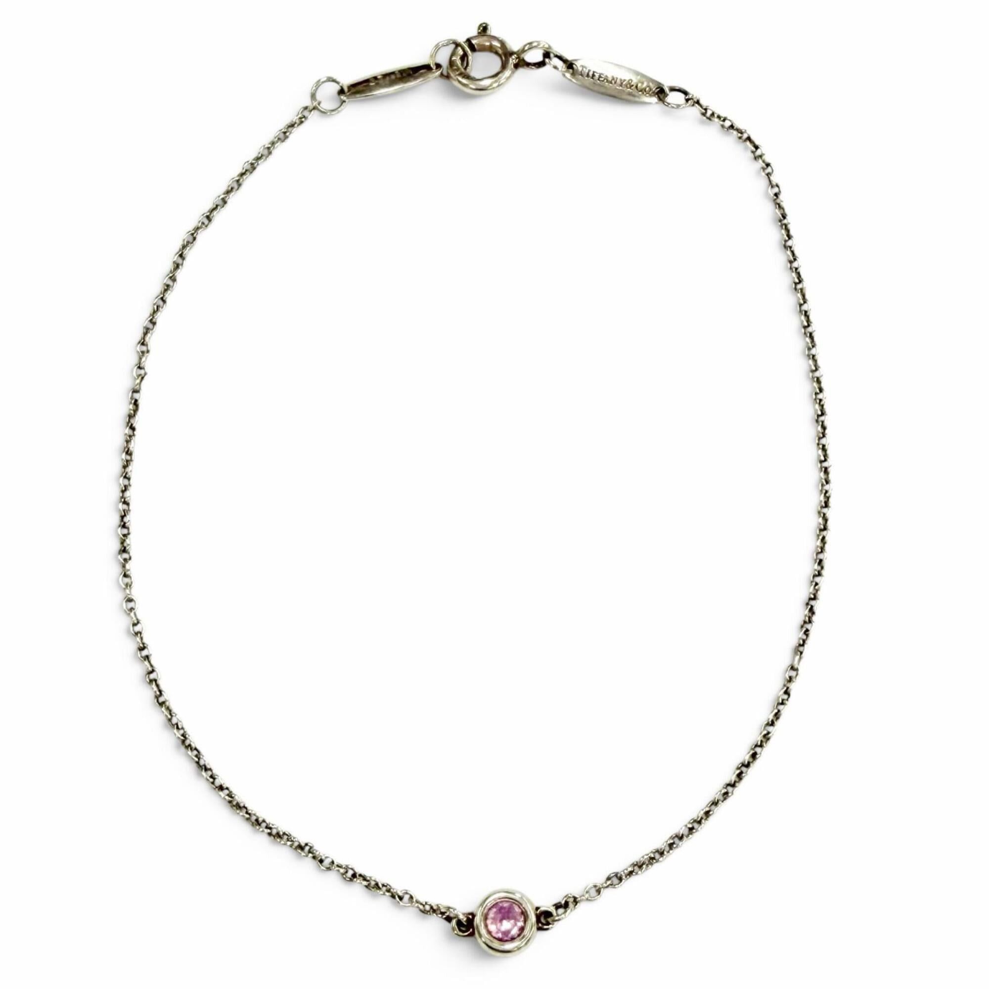 Tiffany & Co. TIFFANY&Co. Tiffany & Co. Elsa Peretti Color by the Yard Pink Sapphire Bracelet AG925 Silver Accessory Made in Spain Weight 1.0g Women's Size ONE SIZE - 1 Thumbnail