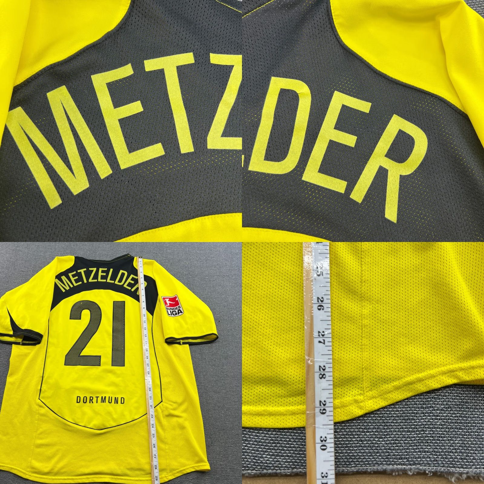 Nike Nike Borussia Dortmund 2004 2005 Home Metzelder #21 Jersey Football Mens L Yellow T-Shirt Size US L / EU 52-54 / 3 - 10 Thumbnail