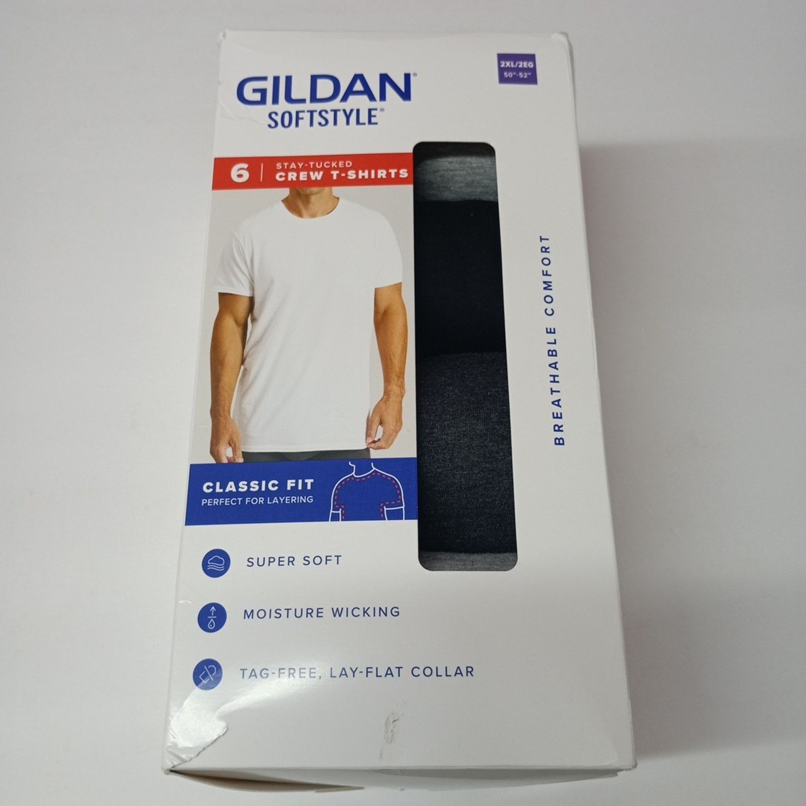 Gildan Gildan T-Shirt Men's Size 2XL Black Gray Classic Fit 6 Tees Size US XXL / EU 58 / 5 - 1 Thumbnail