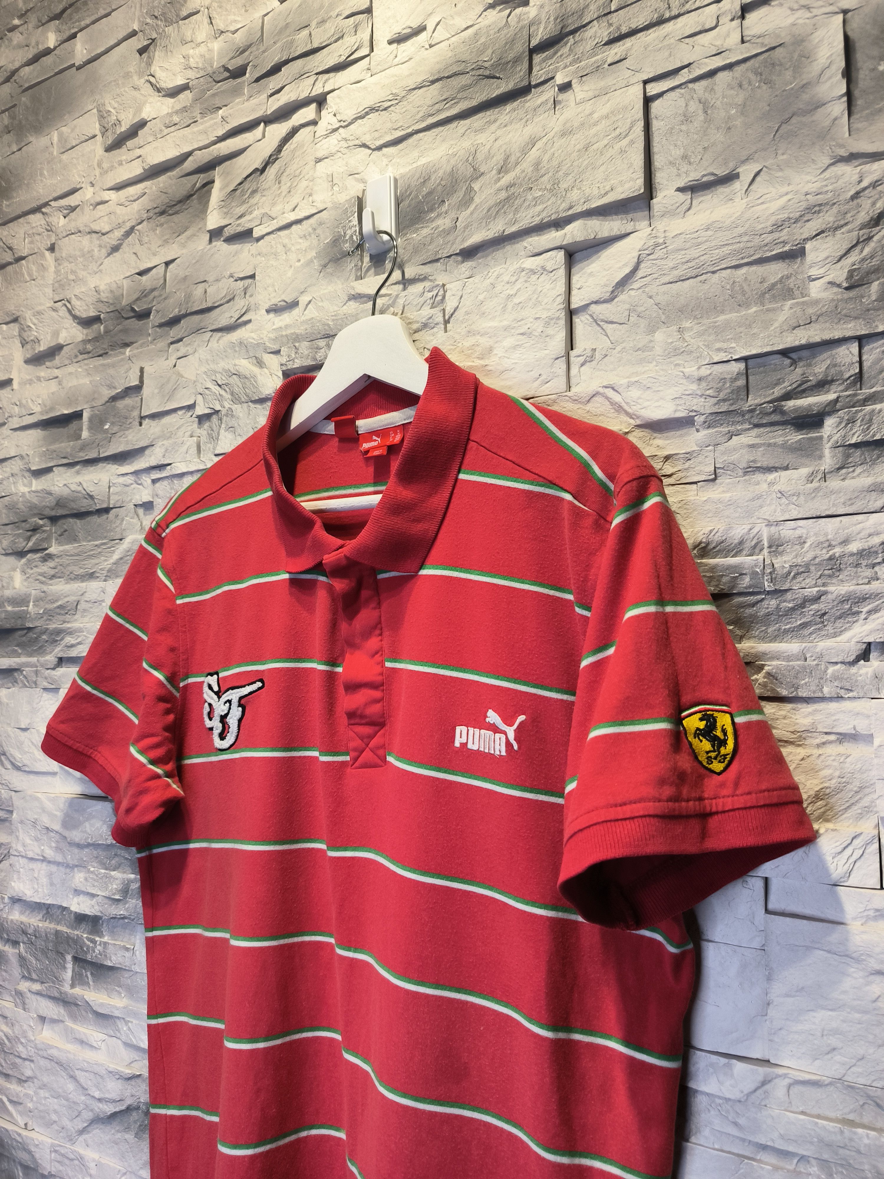 Ferrari × Puma Vintage Puma Ferrari Racing Polo Shirt Striped Logo Size US M / EU 48-50 / 2 - 2 Thumbnail